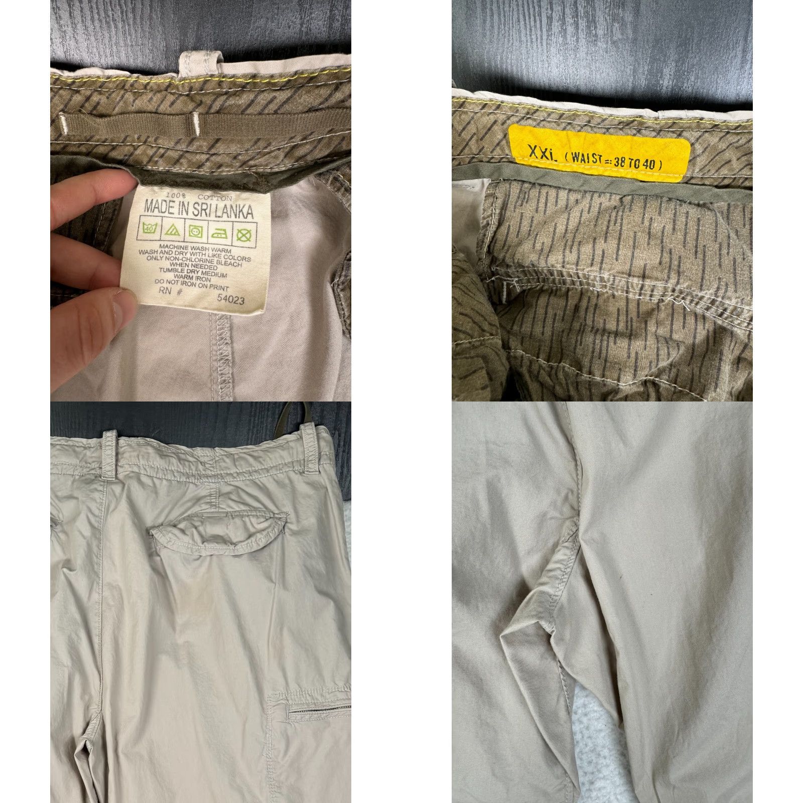 Gap VINTAGE Gap Paratrooper Cargo Pants Beige Mens 2XL Fits 42x33 Beige Hiking Size US 39 - 9 Thumbnail