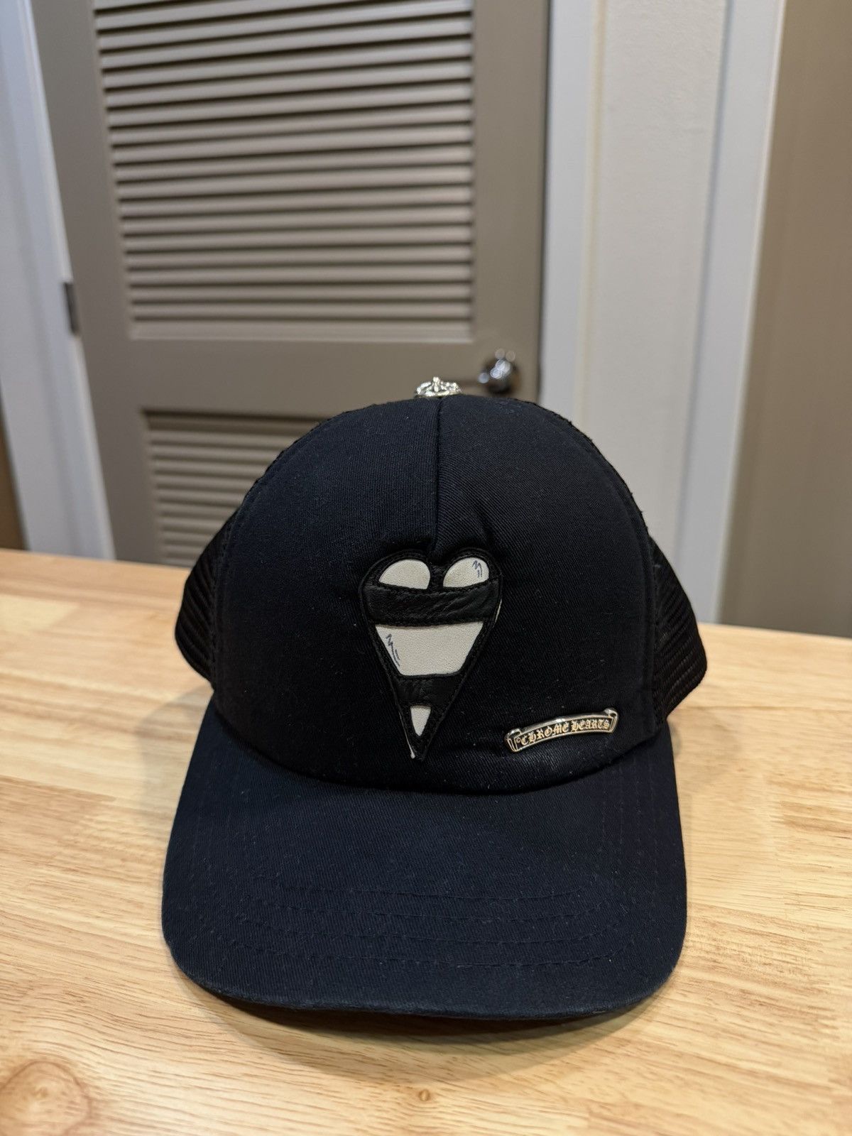 Chrome Hearts CH Matty Boy Leather Heart Patch Trucker Hat Size ONE SIZE - 1 Thumbnail