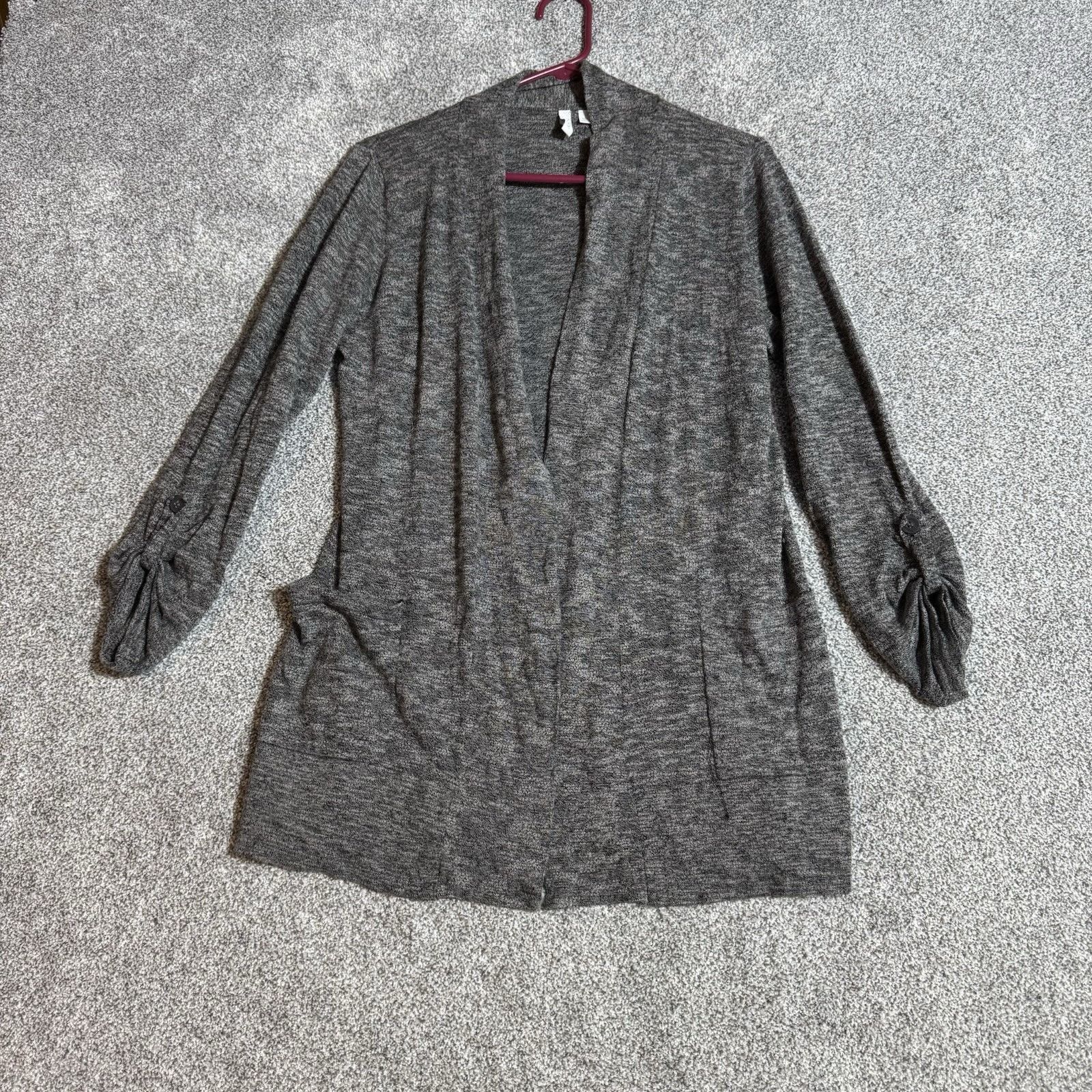 Other Lagenlook Cardigan Sweater Womens Large Roll Tab Sleeve Size L / US 10 / IT 46 - 1 Thumbnail