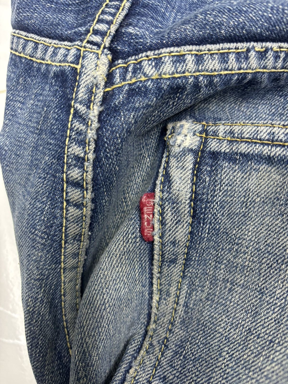 Sugar Cane Vintage Warehouse Selvedge Jeans Distressed Denim Size US 30 / EU 46 - 11 Thumbnail