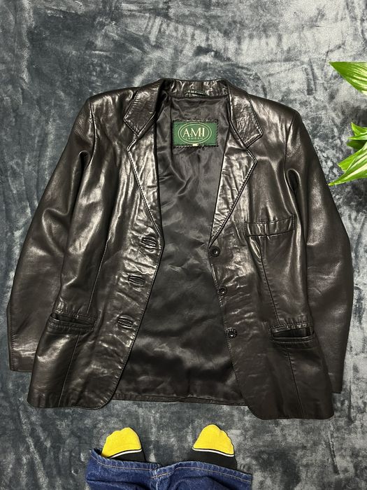 Vintage ami leather jacket hotsell