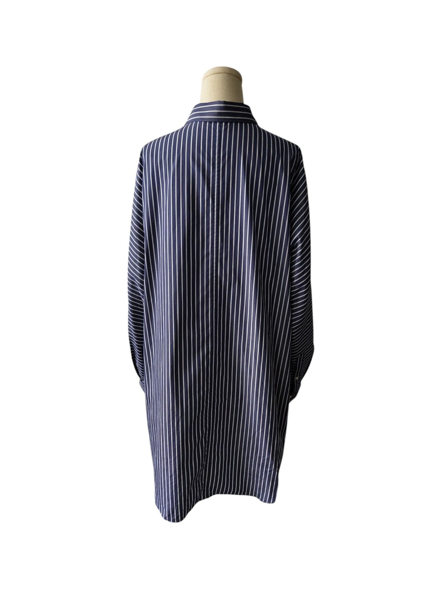 Balenciaga Balenciaga Striped Shirt Dress With Side Pockets Size XXS / US 00 / IT 34 - 2 Thumbnail