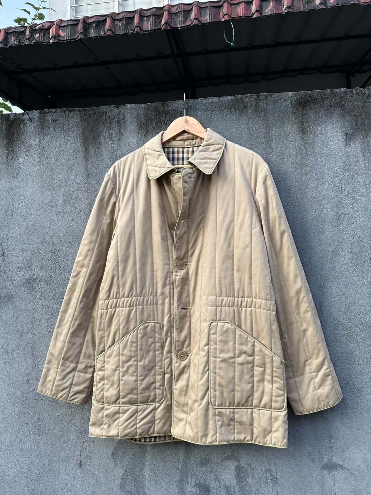 Aquascutum 👹Aquascutum Novacheck Lined Quilted Jacket Size US L / EU 52-54 / 3 - 2 Thumbnail