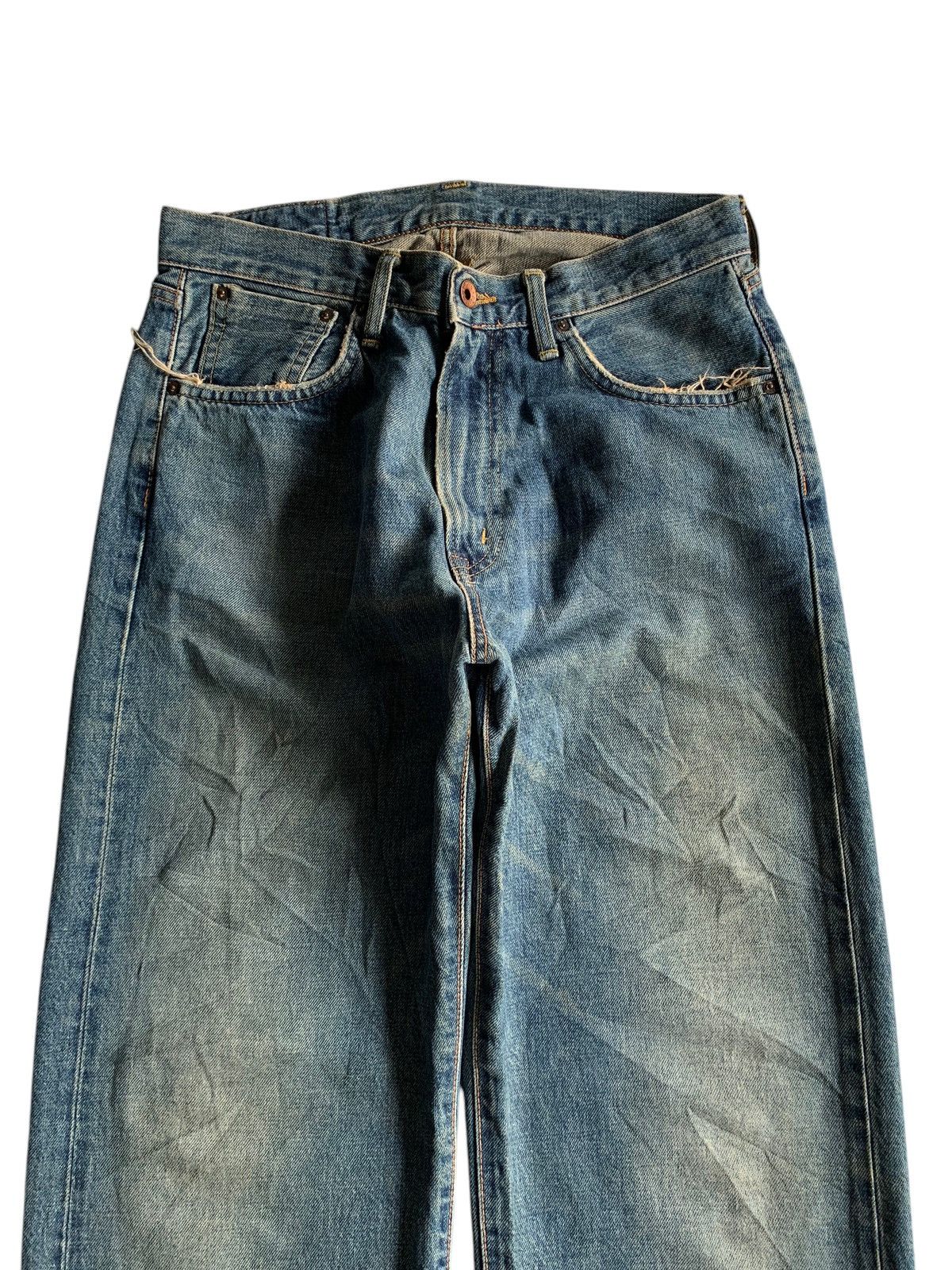 Edwin × If Six Was Nine × Kapital VINTAGE EDWIN 505X SELVEDGE BAGGY RUSTY DISTRESSED DENIM Size US 31 - 7 Thumbnail