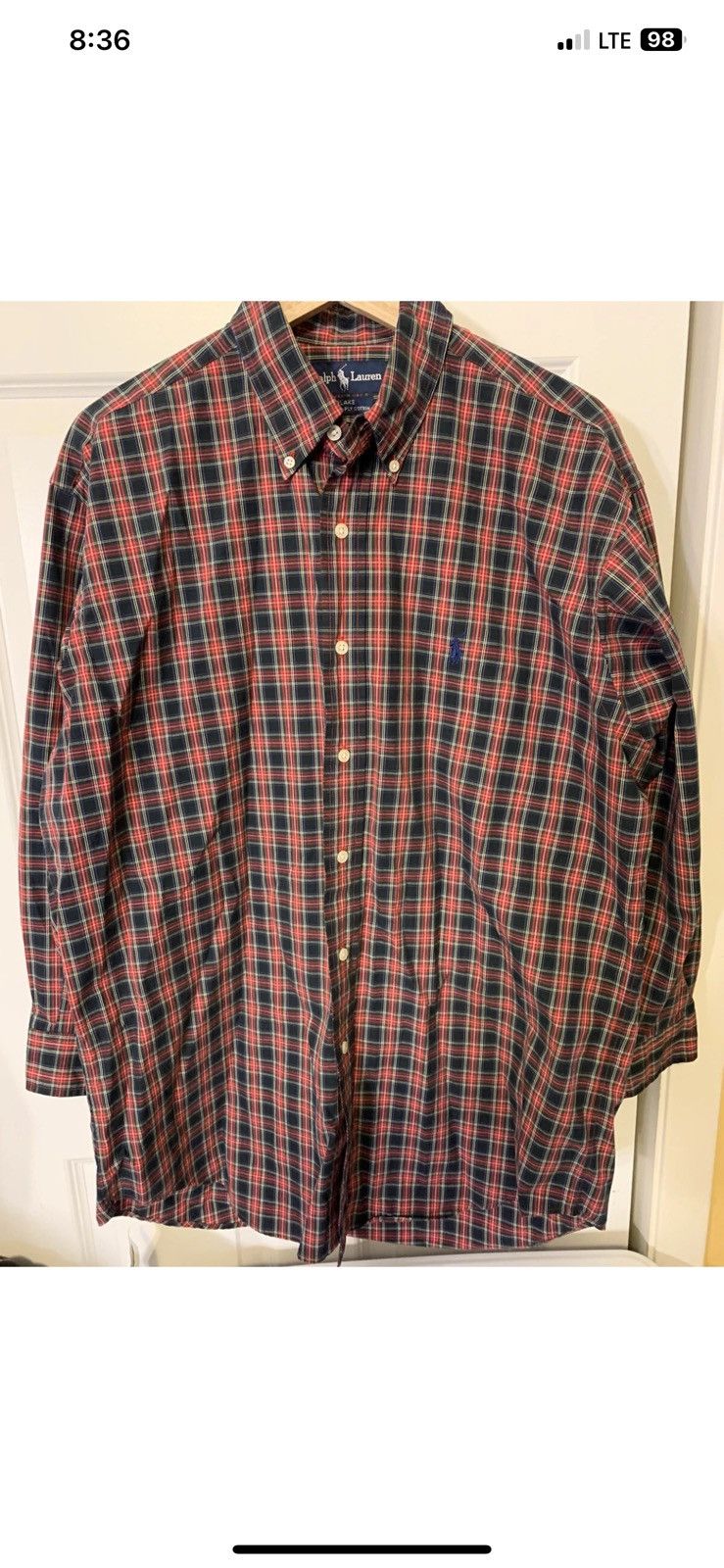 Polo Ralph Lauren Ralph Lauren mens sz M plaid red blue button shirt blake Size US M / EU 48-50 / 2 - 5 Thumbnail