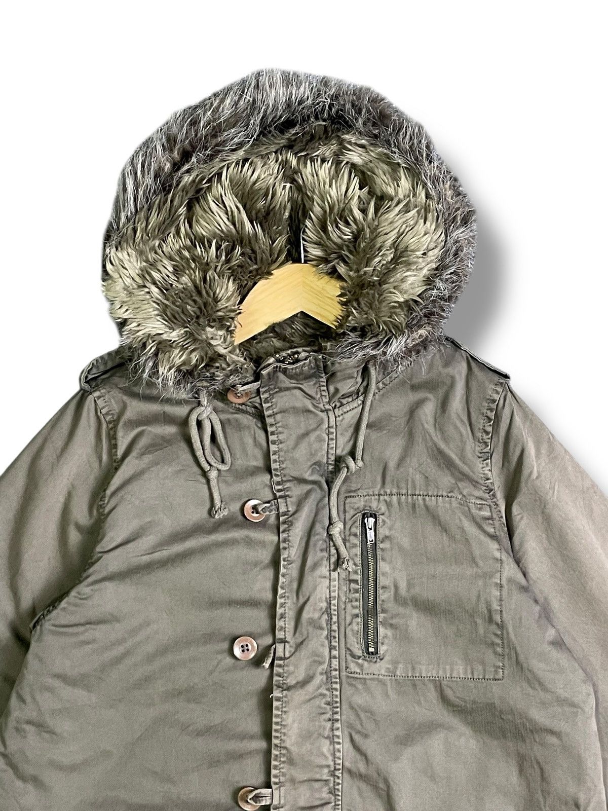If Six Was Nine × Japanese Brand × Le Grande Bleu (L.G.B.) CLN X Japanese Brand Faux Fur Hooded Flying Jacket (36) Size US S / EU 44-46 / 1 - 4 Thumbnail