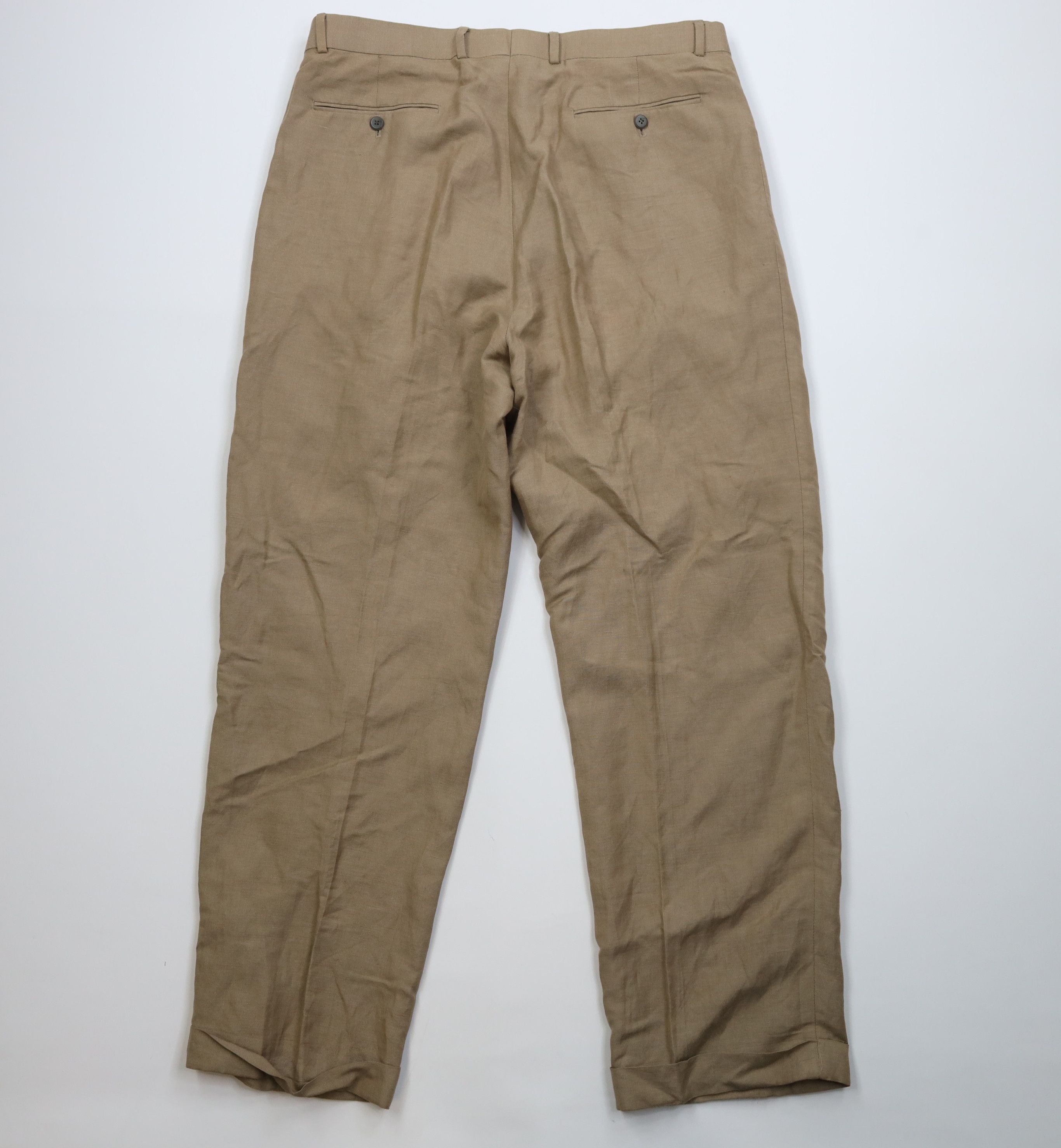 Vintage Vintage 90s Streetwear Linen Blend Wide Leg Chino Pants Size US 38 / EU 54 - 10 Thumbnail