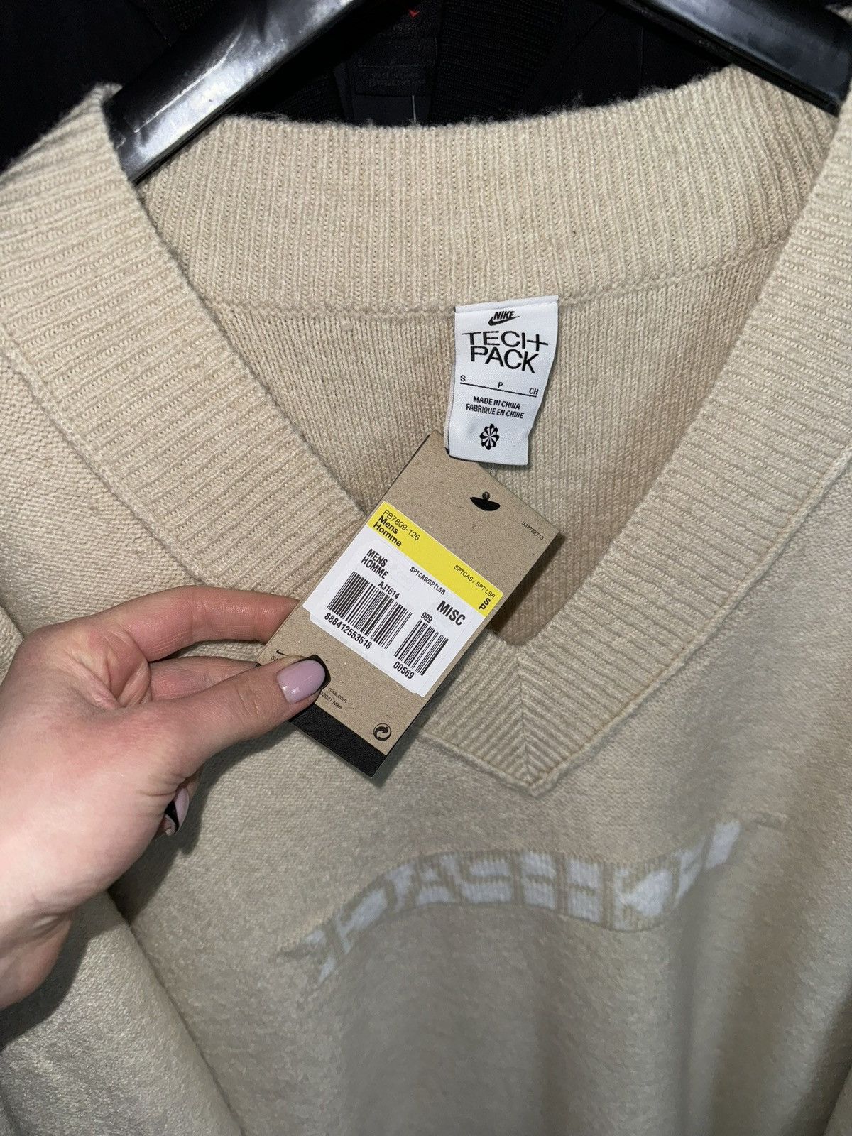 Nike × Vintage Vintage NIKE TECH PACK ENGINEERED KNIT SWEATSHIRT BEIGE Size US S / EU 44-46 / 1 - 5 Thumbnail