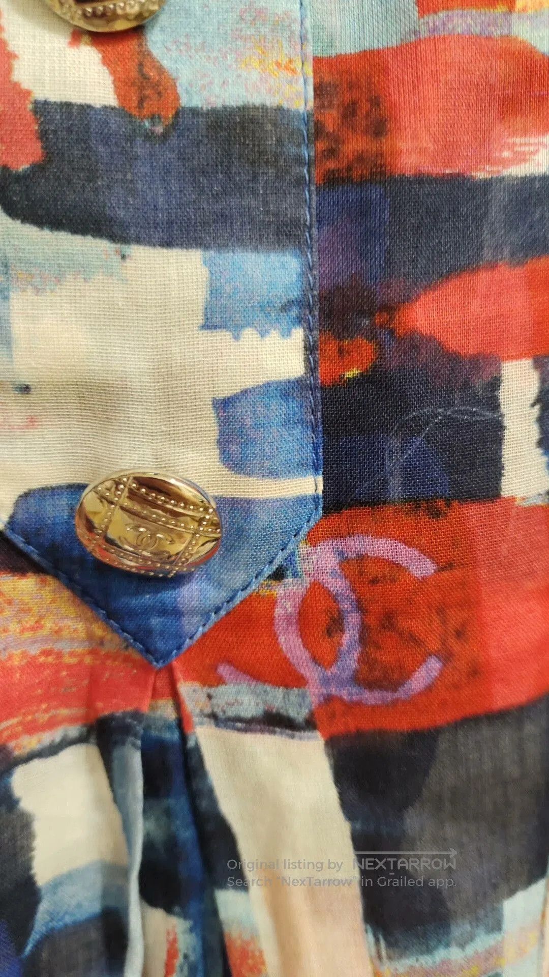 Chanel Chanel Abstract Print Pleated Skirt. Size 26" / US 2 / IT 38 - 3 Thumbnail