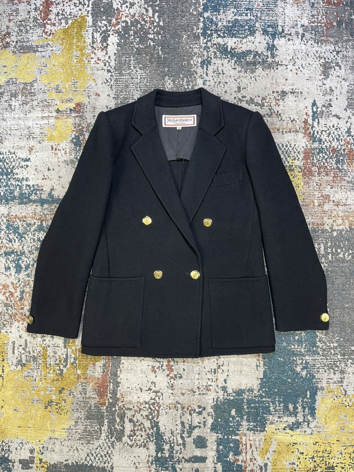Yves Saint Laurent Yvest Saint Laurent Ysl Double Breasted Wool Blazer Size M / US 6-8 / IT 42-44 - 2 Thumbnail