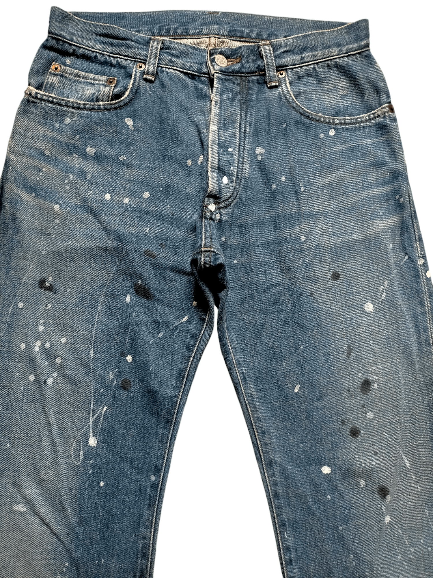 Hysteric Glamour × Japanese Brand Made in Japan Liberto Painted Denim selvedge Jeans Size US 29 - 4 Thumbnail