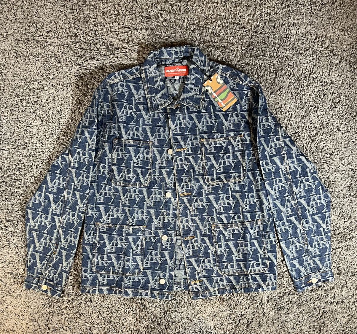 Vandy The Pink Vandy The Pink Monogram Logo Denim Jacket Blue Size US L / EU 52-54 / 3 - 1 Thumbnail