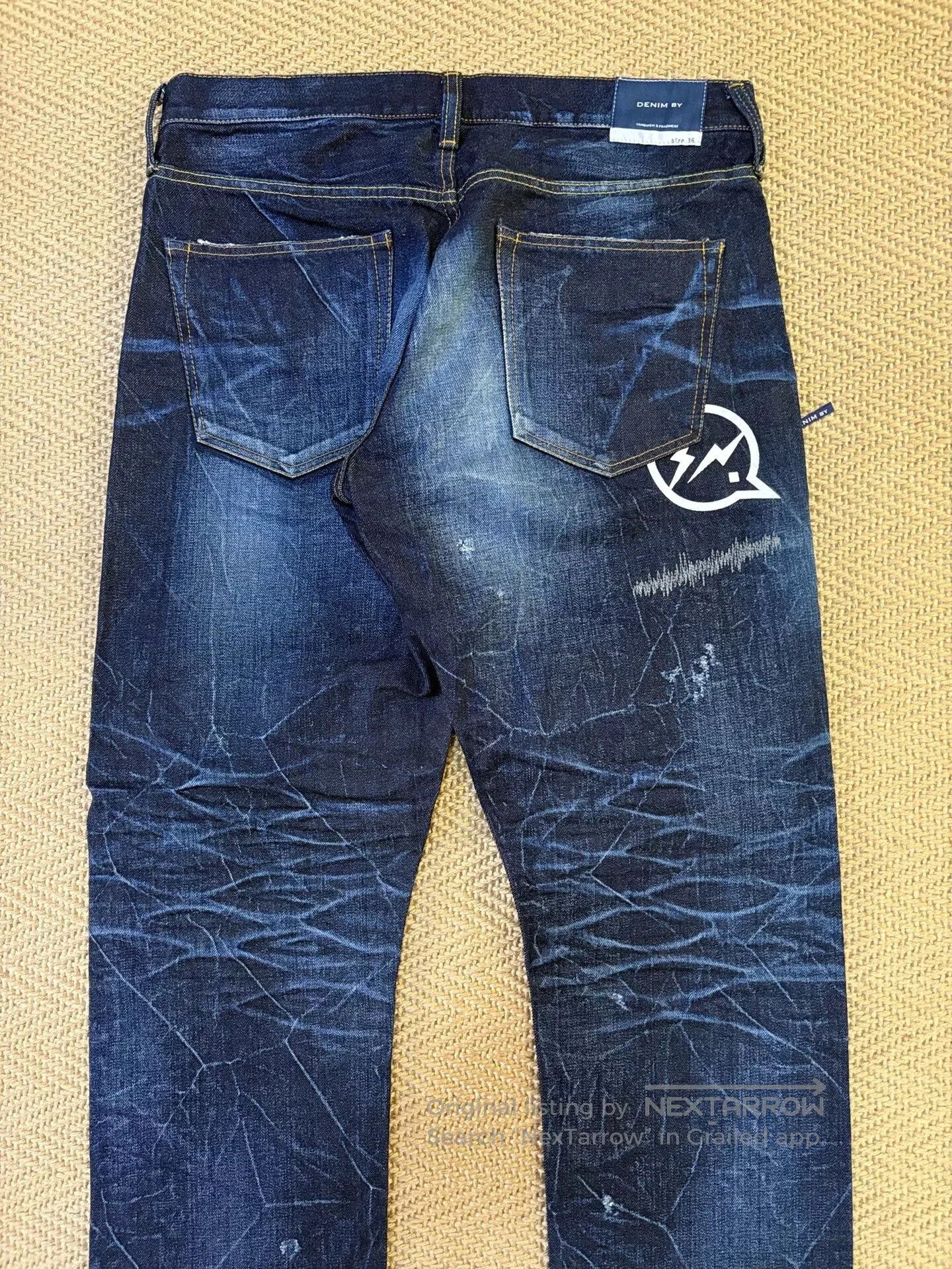Vanquish vanquish & fragment distressed denim pants. Size US 44 / EU 60 - 4 Thumbnail