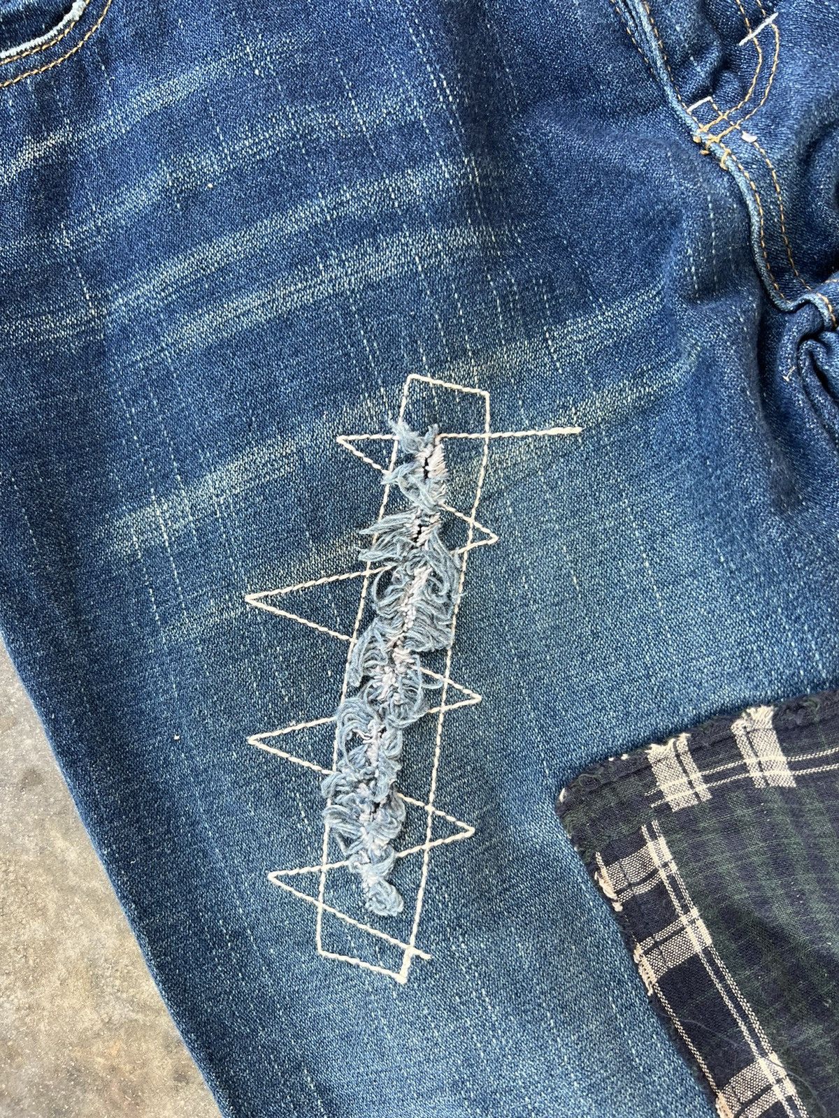 Japanese Brand Style Operation Custom Sashiko Boro Patches Jeans Size US 29 - 6 Thumbnail