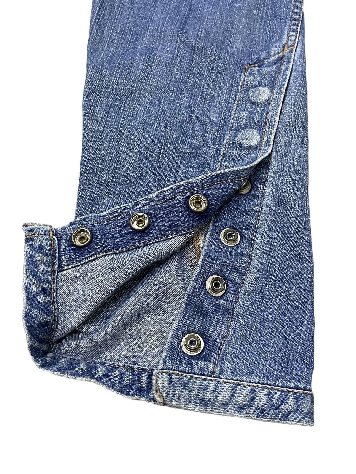 Final Home × Issey Miyake × Zucca Zucca By Issey Miyake Scuba Crotch Button Leg Wash Jeans Size US 31 - 14 Thumbnail