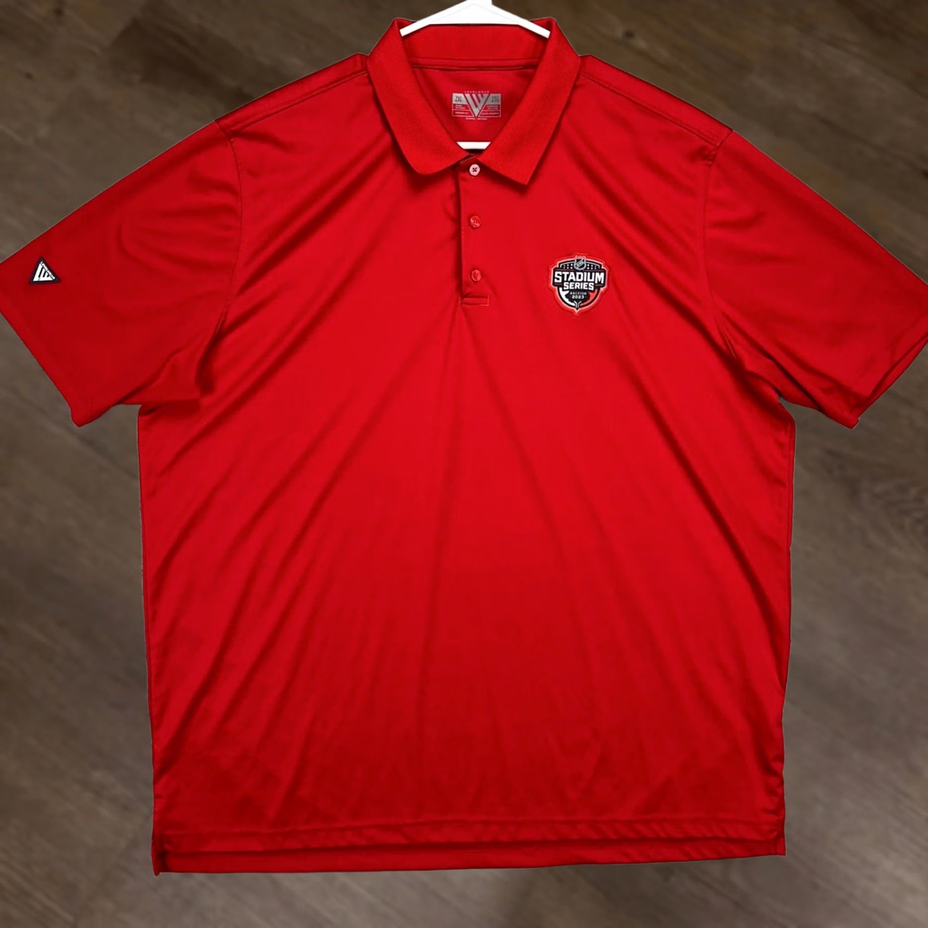 Vintage Levelwear NHL Polo Shirt Adult 2XL Red Mens Rugby Stadium Series Polo Shirt Athletic Logo Shirt Size US XXL / EU 58 / 5 - 1 Thumbnail