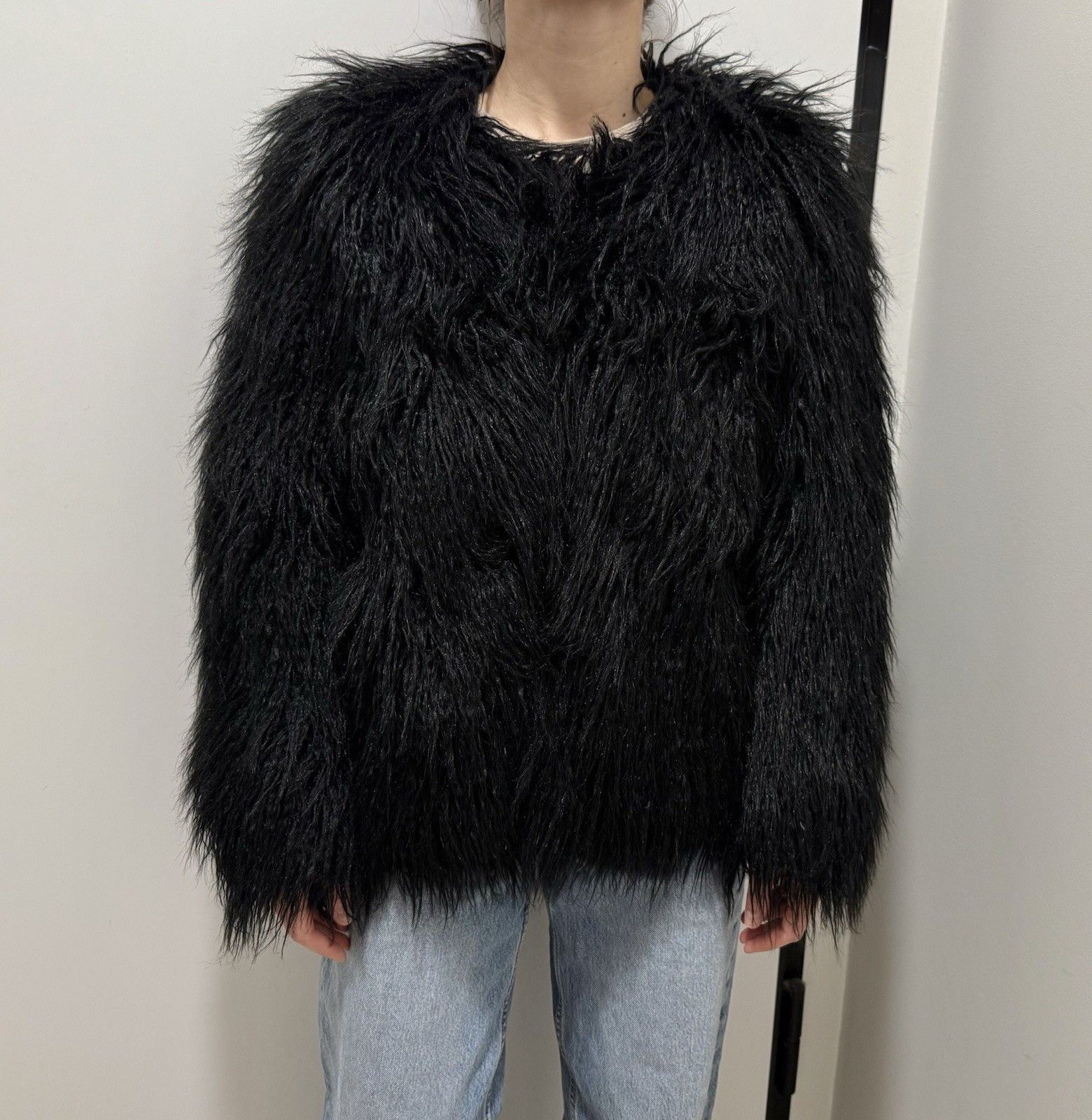 Samsoe Samsoe DDP Samsoe Samsoe Sophia Womens Faux Fur Jacket Black Size M Size M / US 6-8 / IT 42-44 - 1 Thumbnail