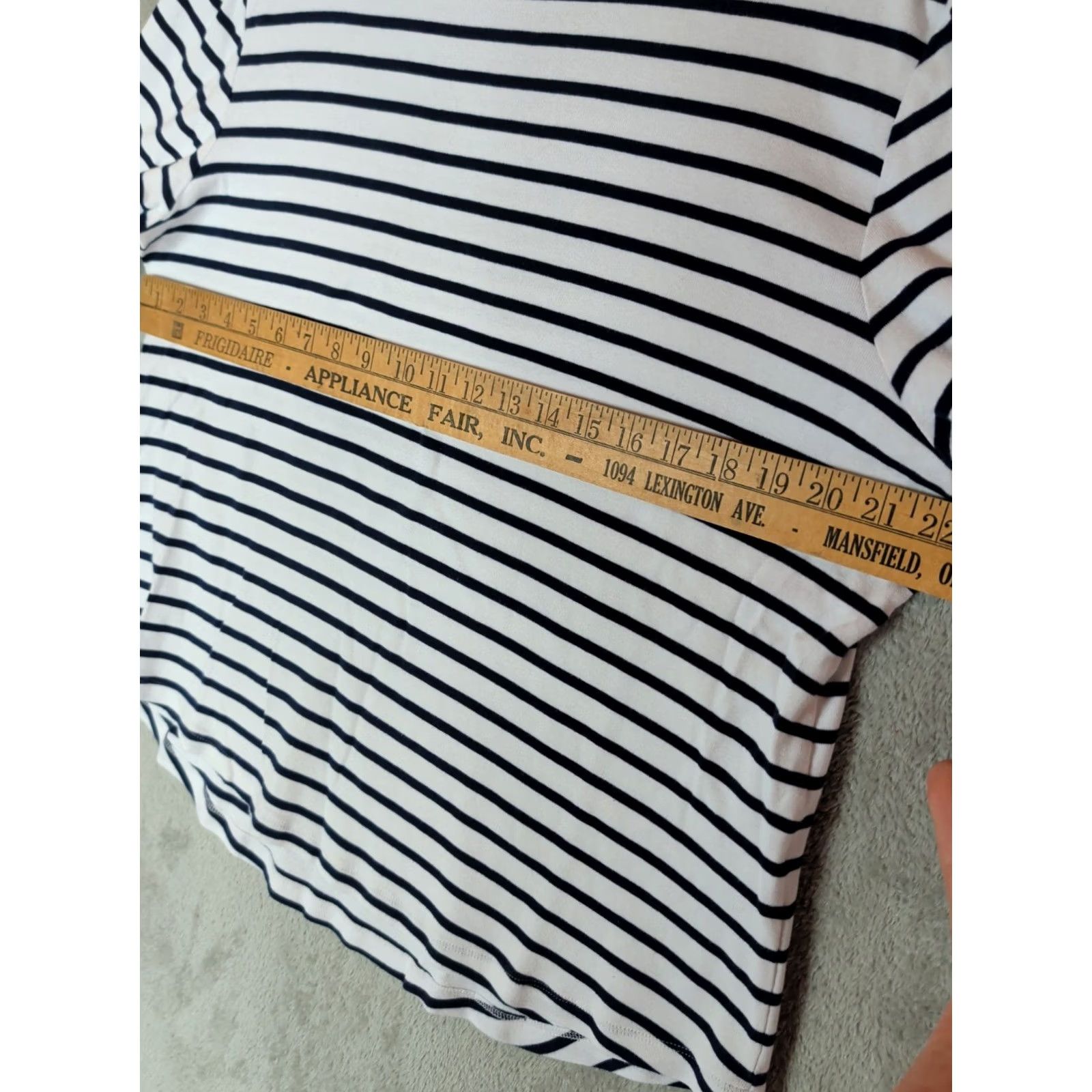 Vintage Chicos Top Womens XL Blue White Stripe 3/4 Sleeve Pullover Nautical Beachy Size XL / US 12-14 / IT 48-50 - 6 Thumbnail