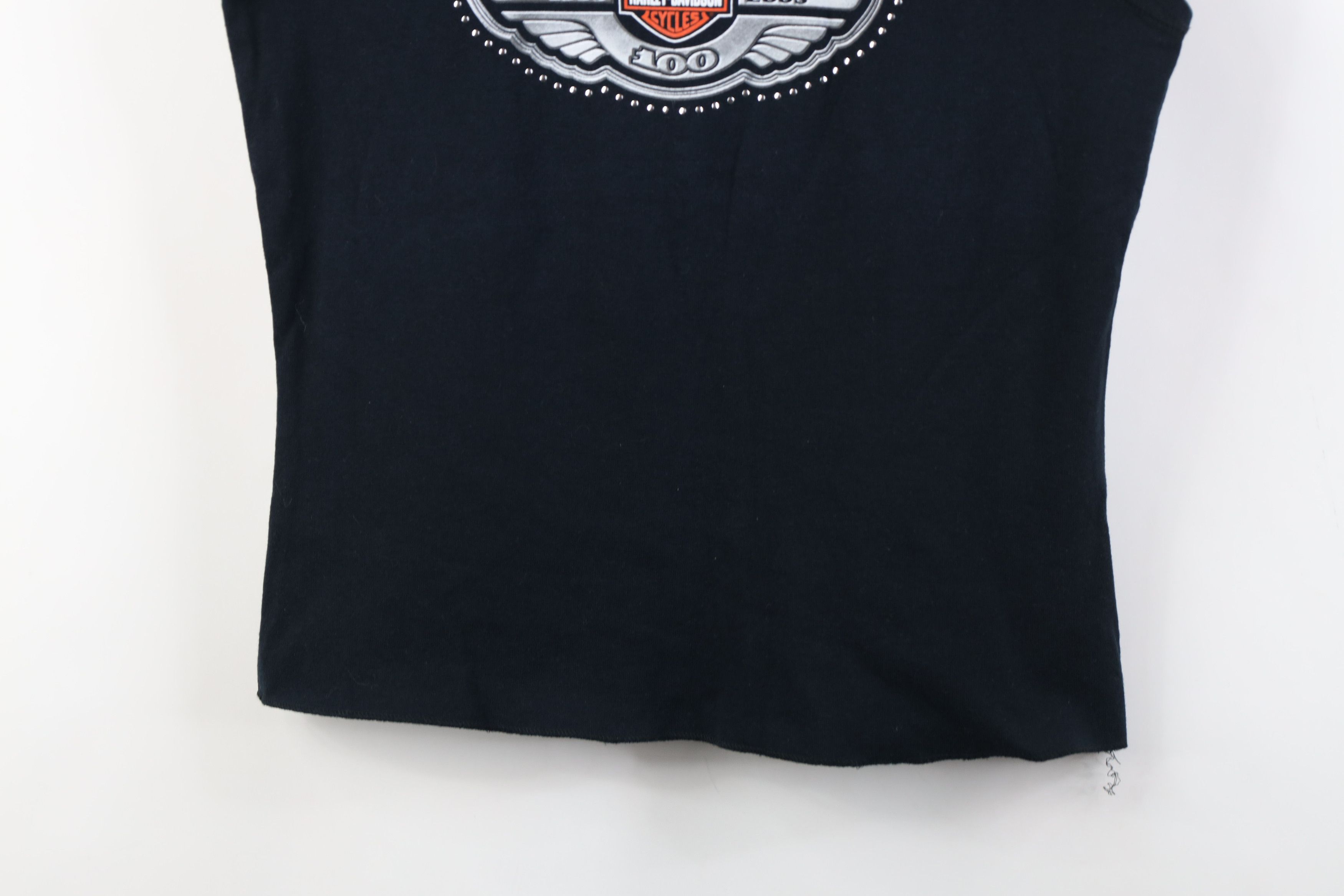 Harley Davidson Vintage Y2K 2003 Harley Davidson Anniversary Ribbed T-Shirt Size M / US 6-8 / IT 42-44 - 3 Thumbnail