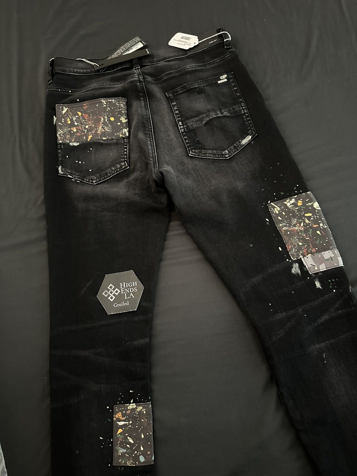 Amiri Amiri Paint Artpatch Checker Denim Jeans Size US 34 / EU 50 - 2 Thumbnail