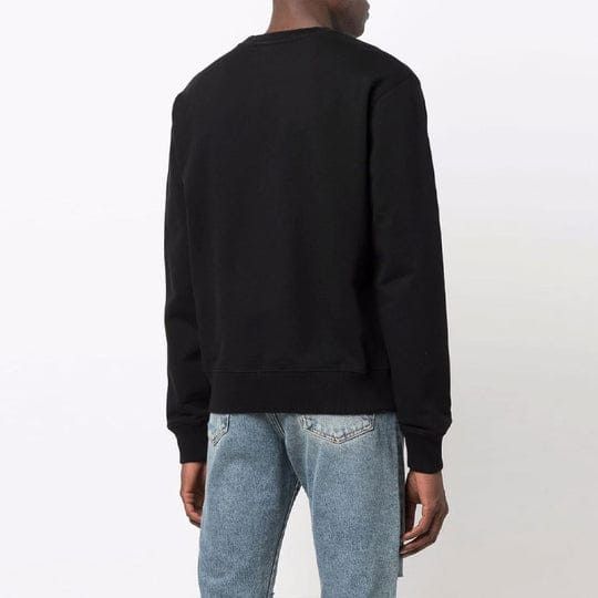 Off-White o1gr1nt1124 Ow Logo Slim Crewneck Sweatshirt in Black Size US S / EU 44-46 / 1 - 4 Thumbnail