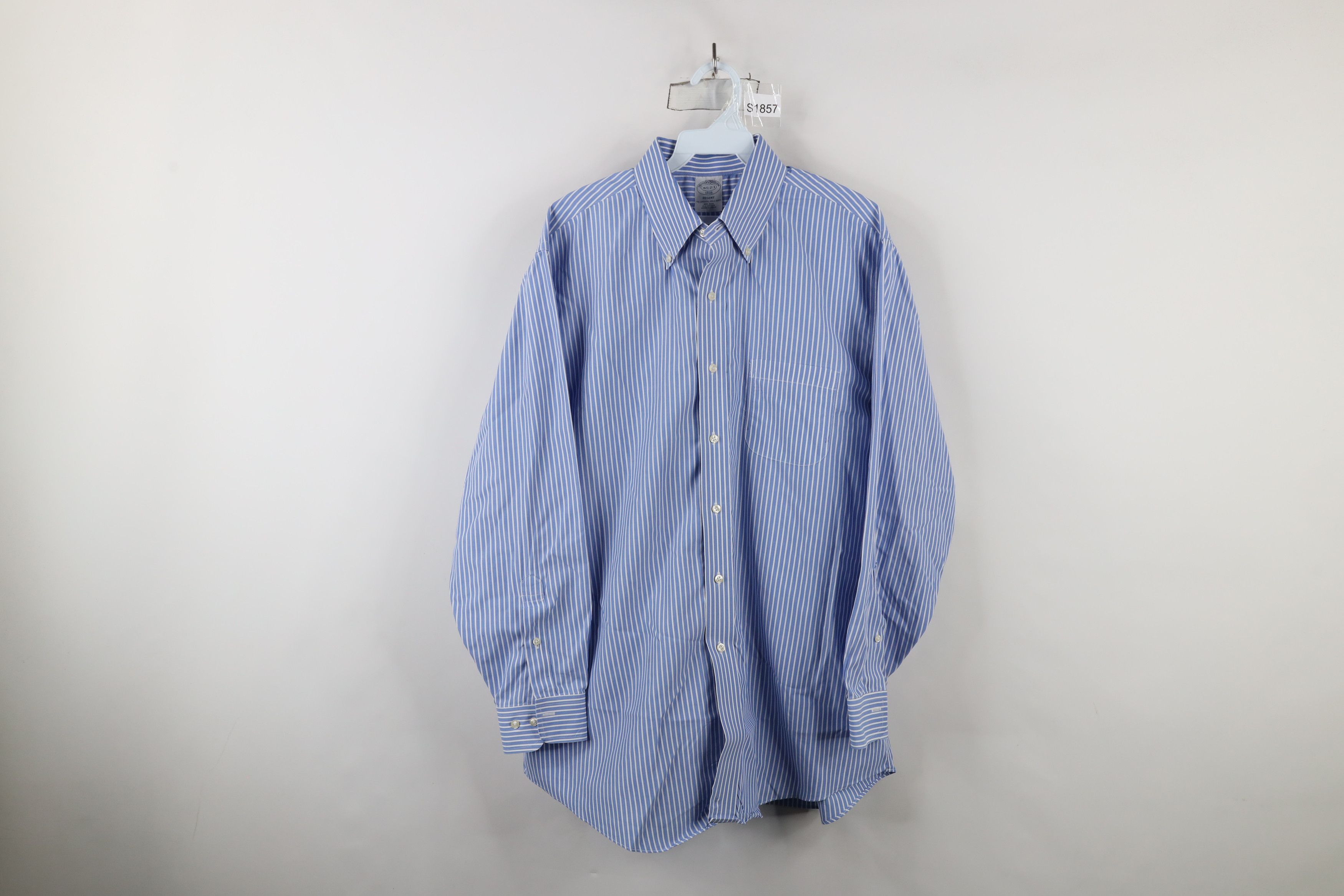 Brooks Brothers × Vintage Vintage 90s Brooks Brothers Cotton Button Down Shirt Size US M / EU 48-50 / 2 - 1 Thumbnail