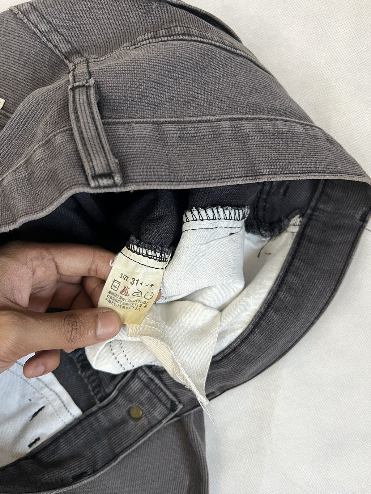 Levi's Vintage Clothing Vintage 90's Levis Ash Grey Hickory Stripe Denim Size US 32 / EU 48 - 9 Thumbnail