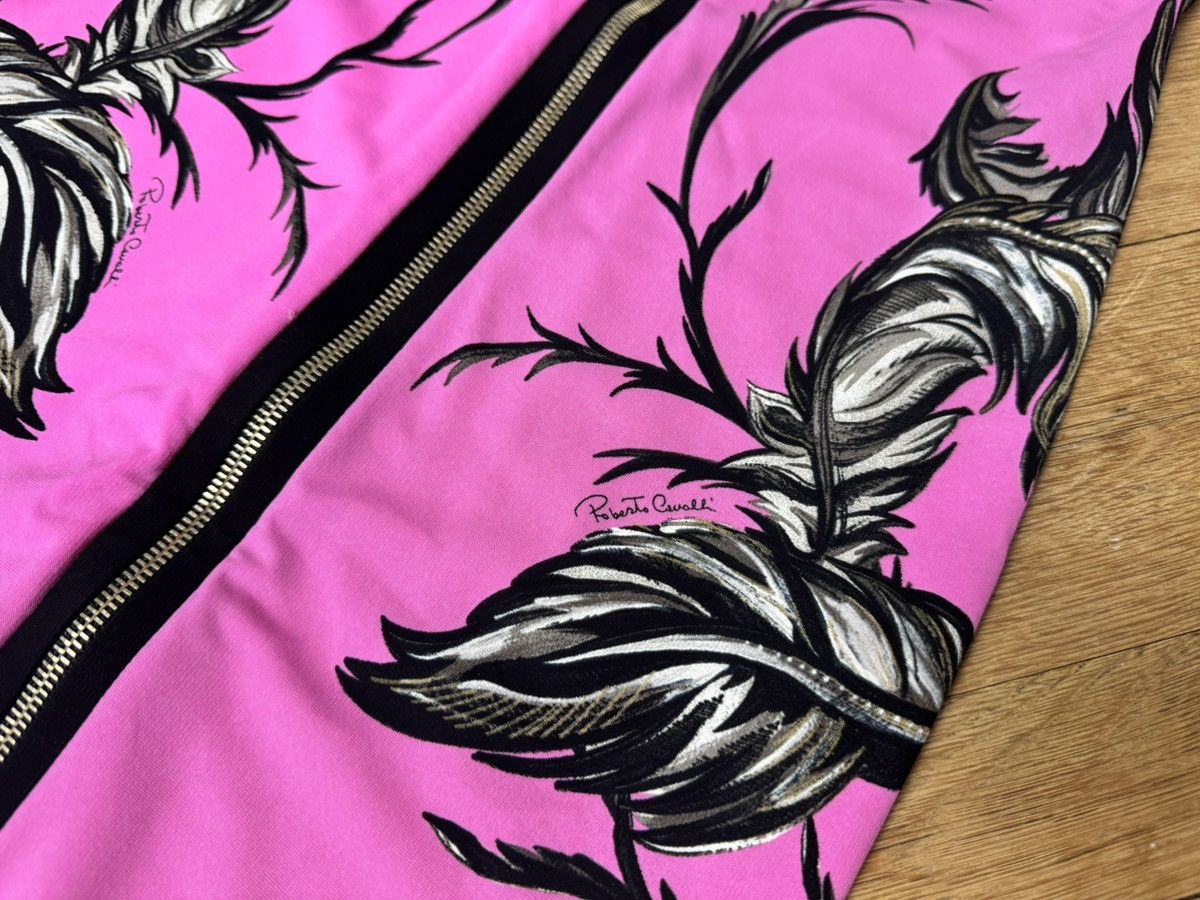 Roberto Cavalli Roberto Cavalli Pink Feathers Print Zip Dress IT42 ~ S-M Size M / US 6-8 / IT 42-44 - 3 Thumbnail