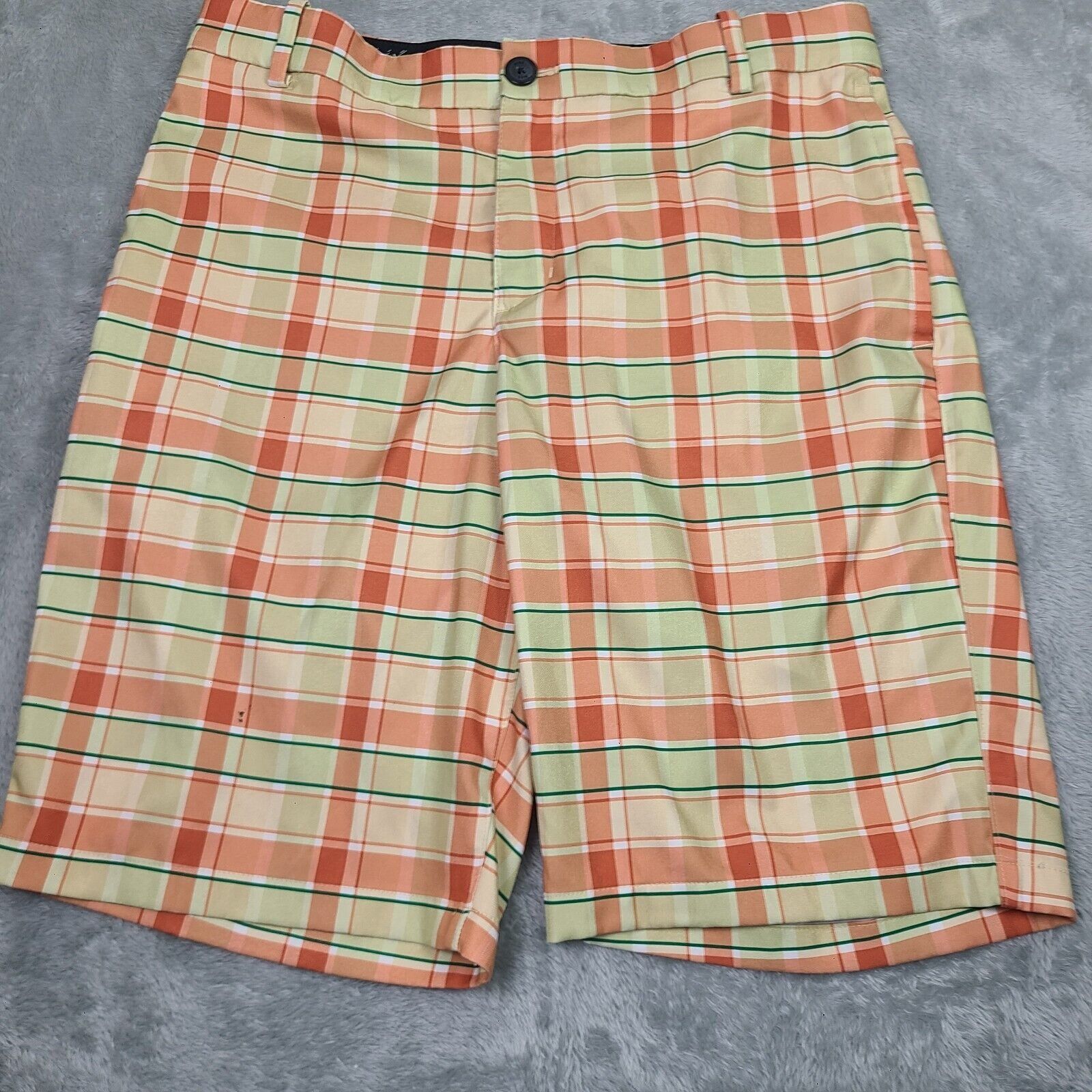 Nike Nike Golf Flex Plaid Shorts Size 31 Ci9803-251 Celestial Gol Size US 31 - 1 Thumbnail