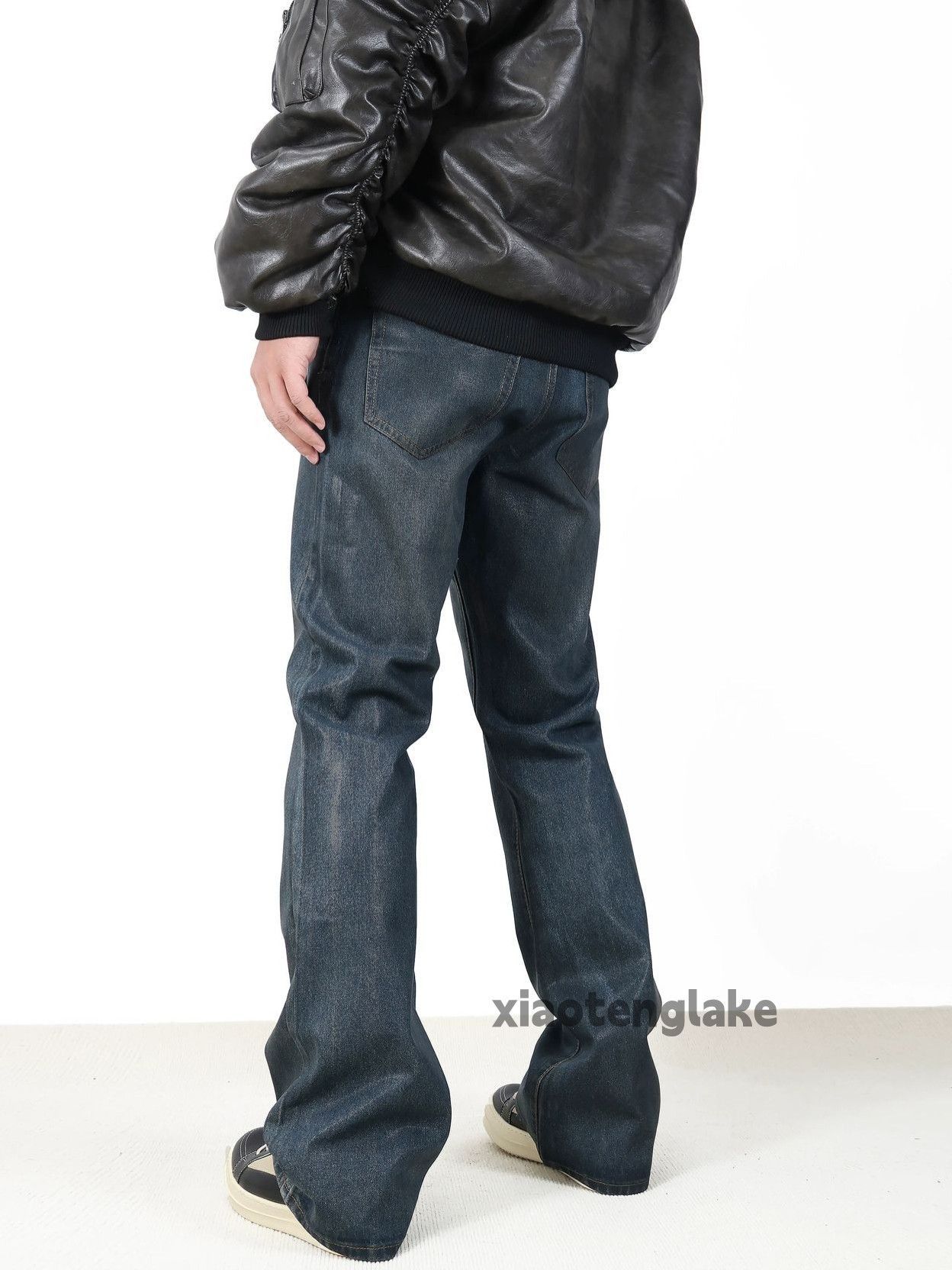 Jean × Vintage washed faded wax stain yuppie bootcut flared jeans Size US 30 / EU 46 - 5 Thumbnail