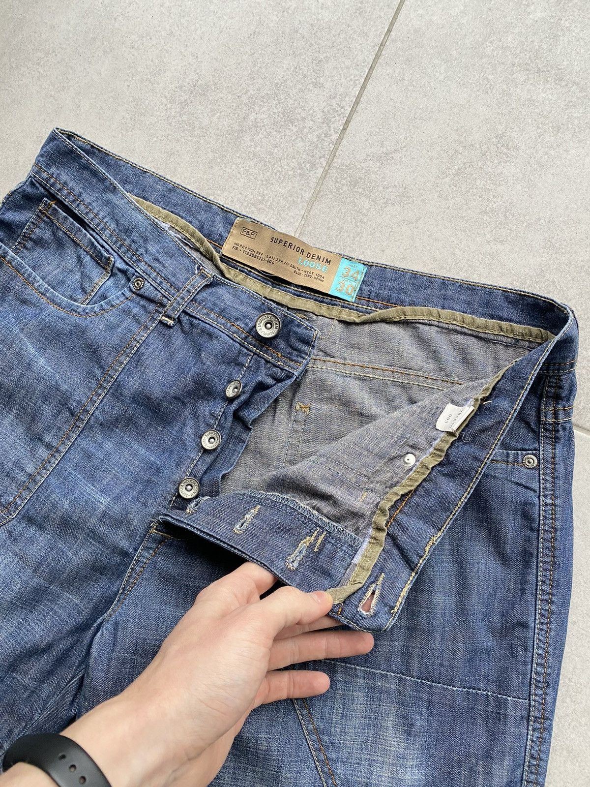 Vintage Vintage Y2K Blue Denim Jeans Size US 34 / EU 50 - 6 Thumbnail