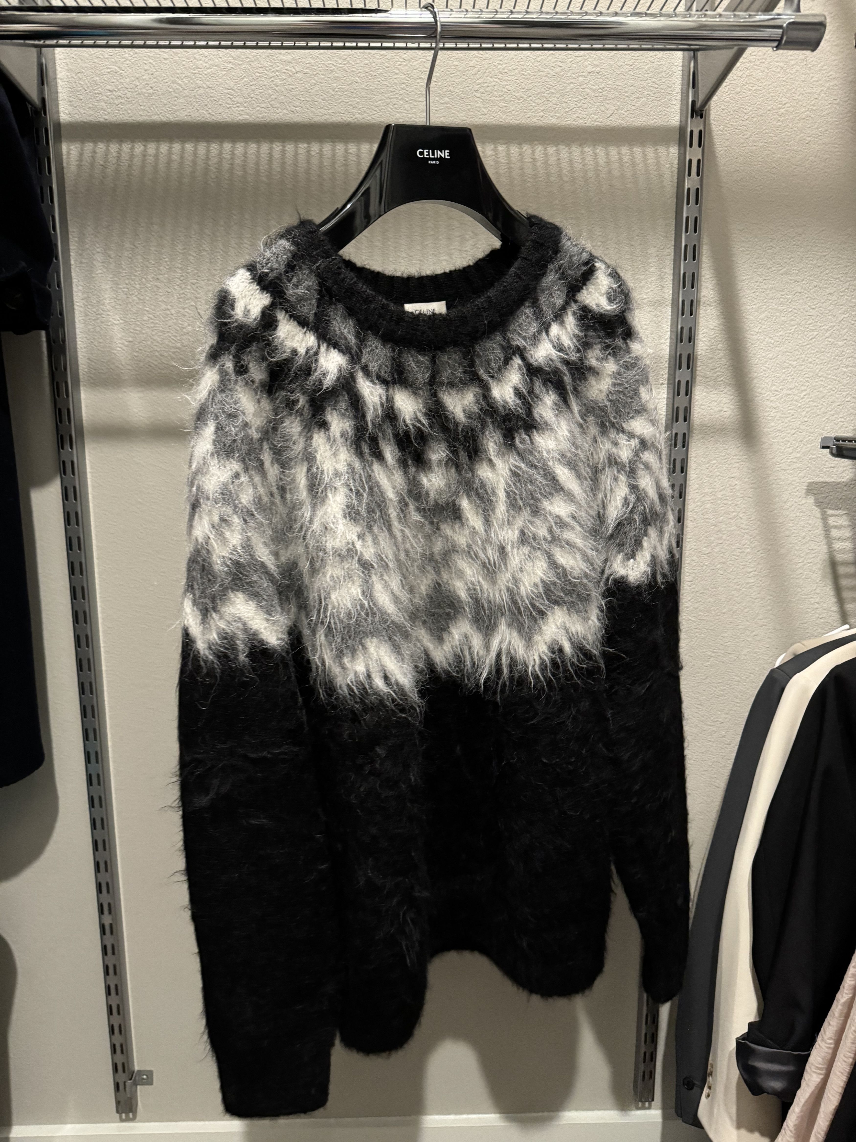 Celine × Hedi Slimane Celine Alpaca Wool Oversized Sweater FW21 Size US M / EU 48-50 / 2 - 7 Thumbnail