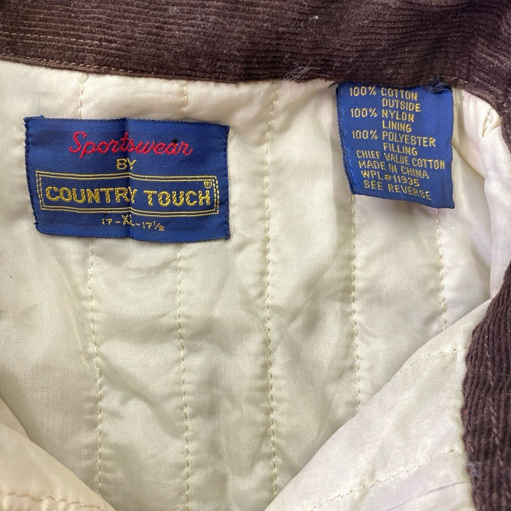 Sears VINTAGE County Touch Corduroy Shirt Jacket Brown Lined XL Mens Jacket Size US XL / EU 56 / 4 - 3 Thumbnail