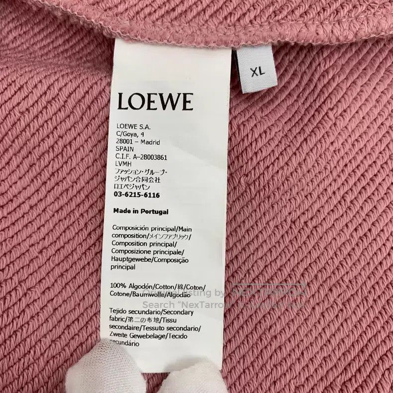 Loewe Loewe Pink logo embroidered cotton hooded drawstring long Size XL / US 12-14 / IT 48-50 - 7 Thumbnail