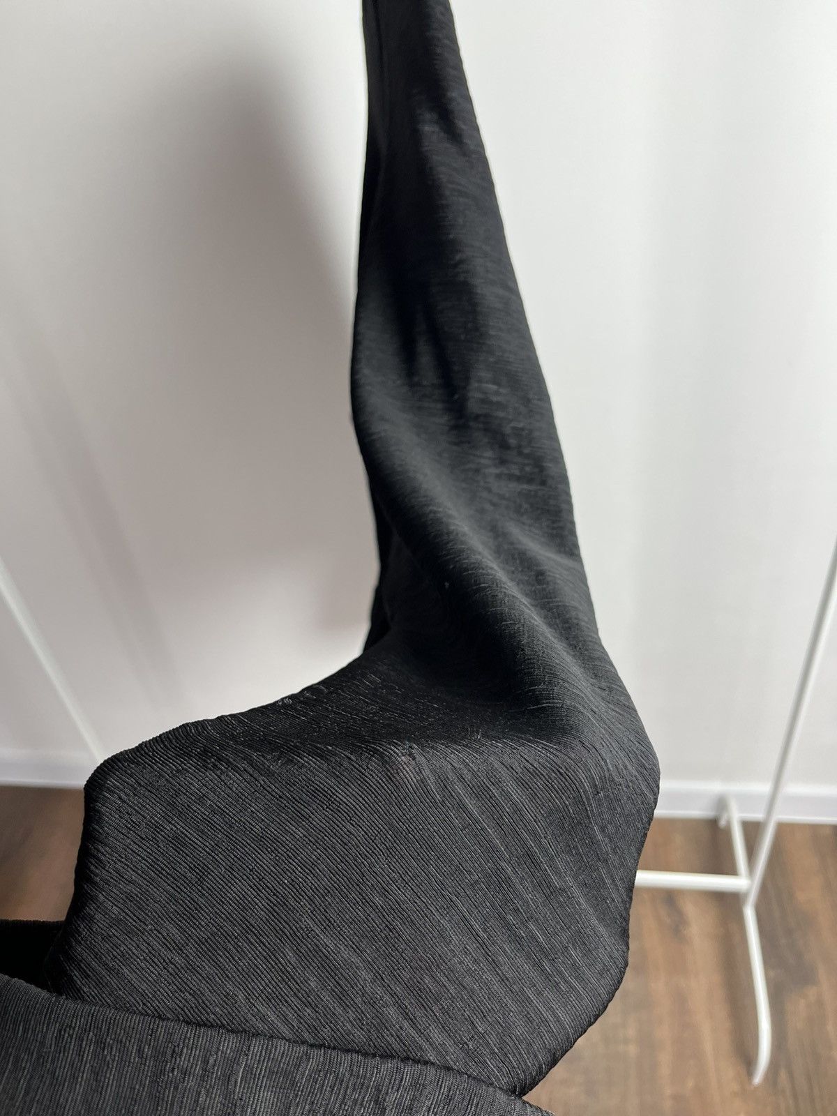 Japanese Brand Hovman Draped Cropped Jacket in Textured Black Fabric Size M / US 6-8 / IT 42-44 - 15 Thumbnail