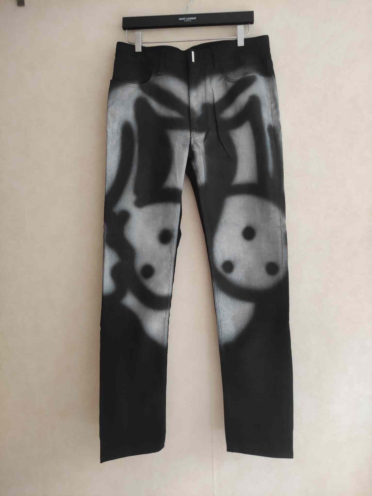 Givenchy Givenchy Chito Runway Dog Head Black Jeans Size US 31 - 1 Thumbnail