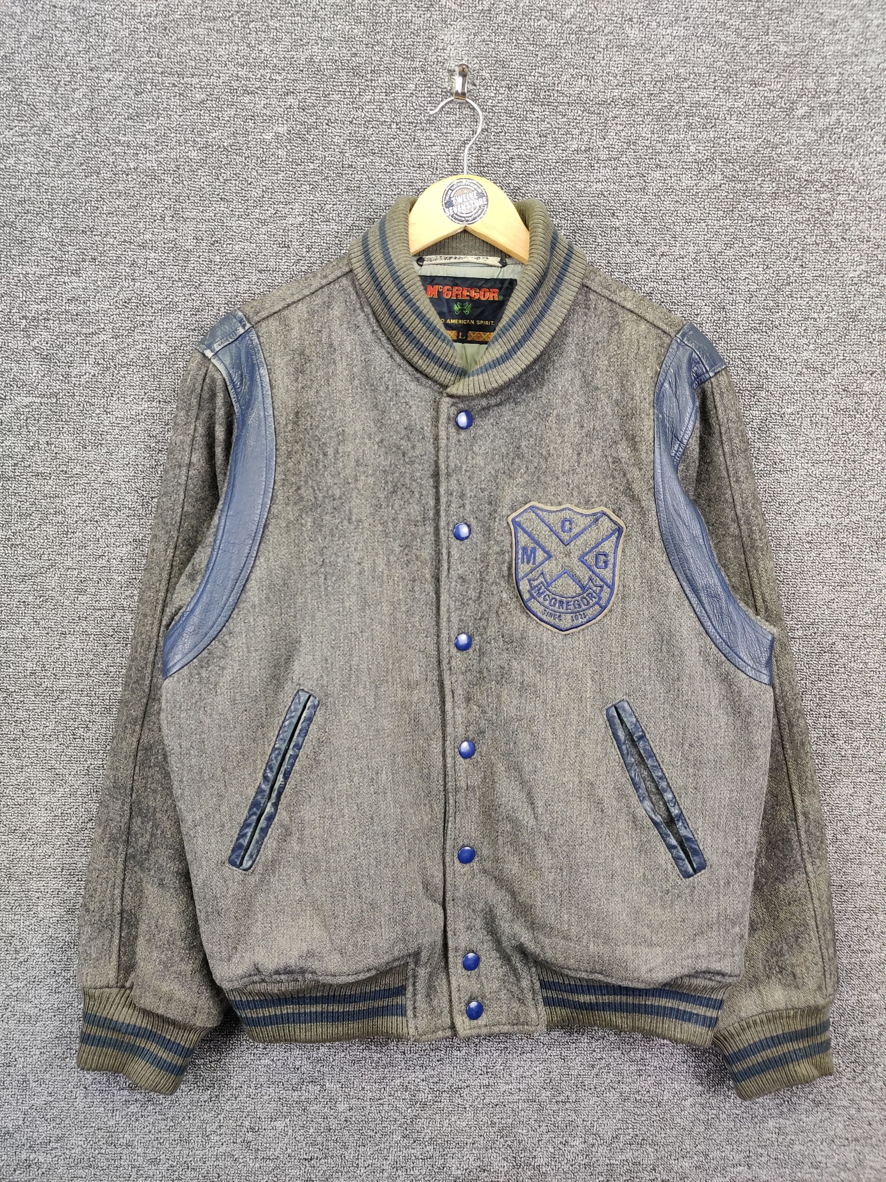 McGregor Vintage 80's McGregor Wool Varsity Leather Jacket Size US L / EU 52-54 / 3 - 1 Thumbnail