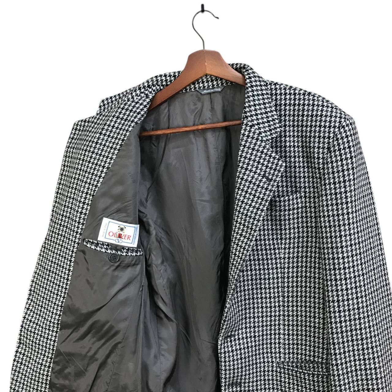 Valentino VINTAGE-OLIVER by VALENTINO HOUDSTOOTH BLAZER Size 48R - 16 Thumbnail