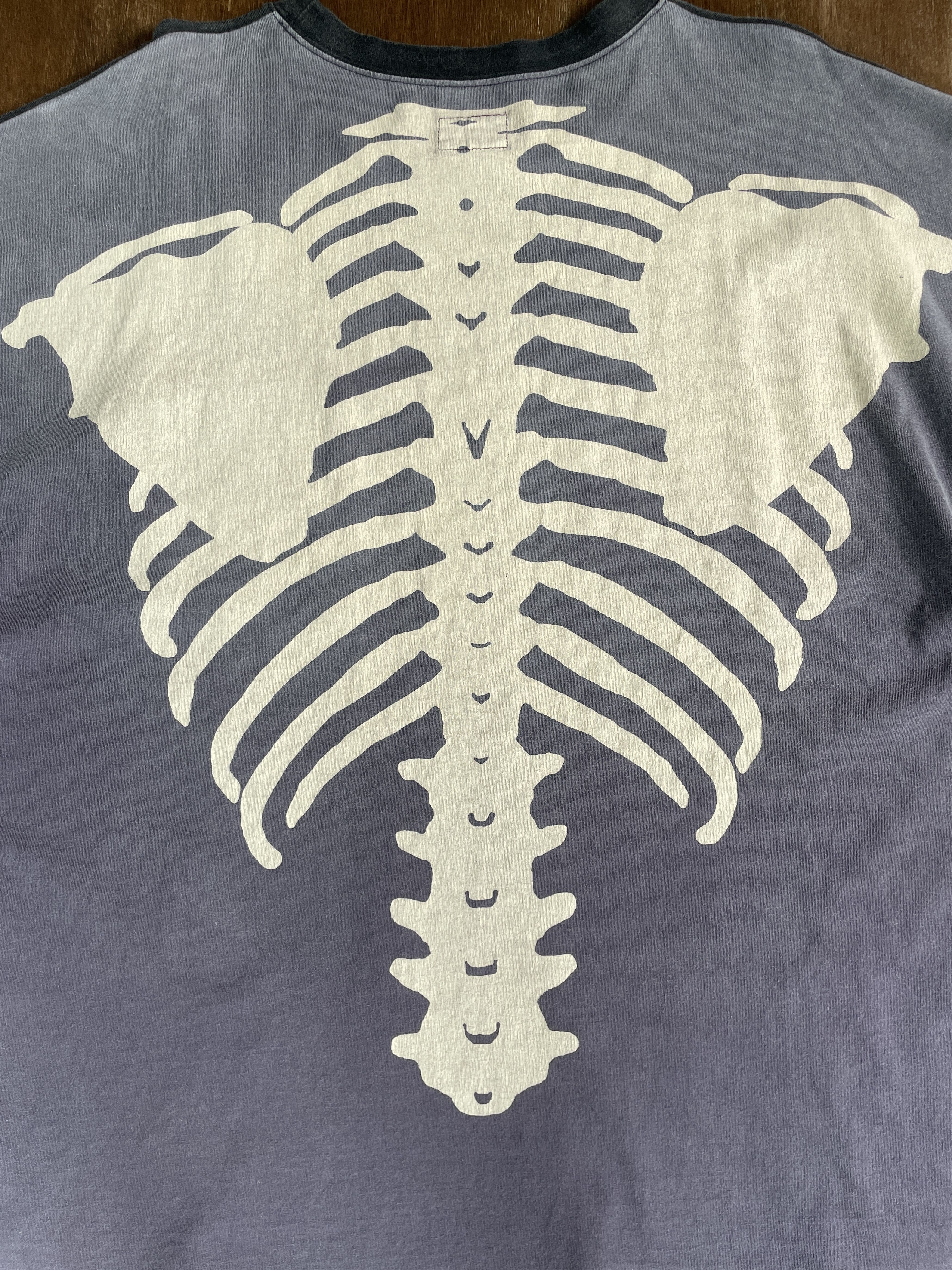 Kapital KAPITAL Two Tone Purple Black Skeleton Tee Size US XL / EU 56 / 4 - 8 Thumbnail