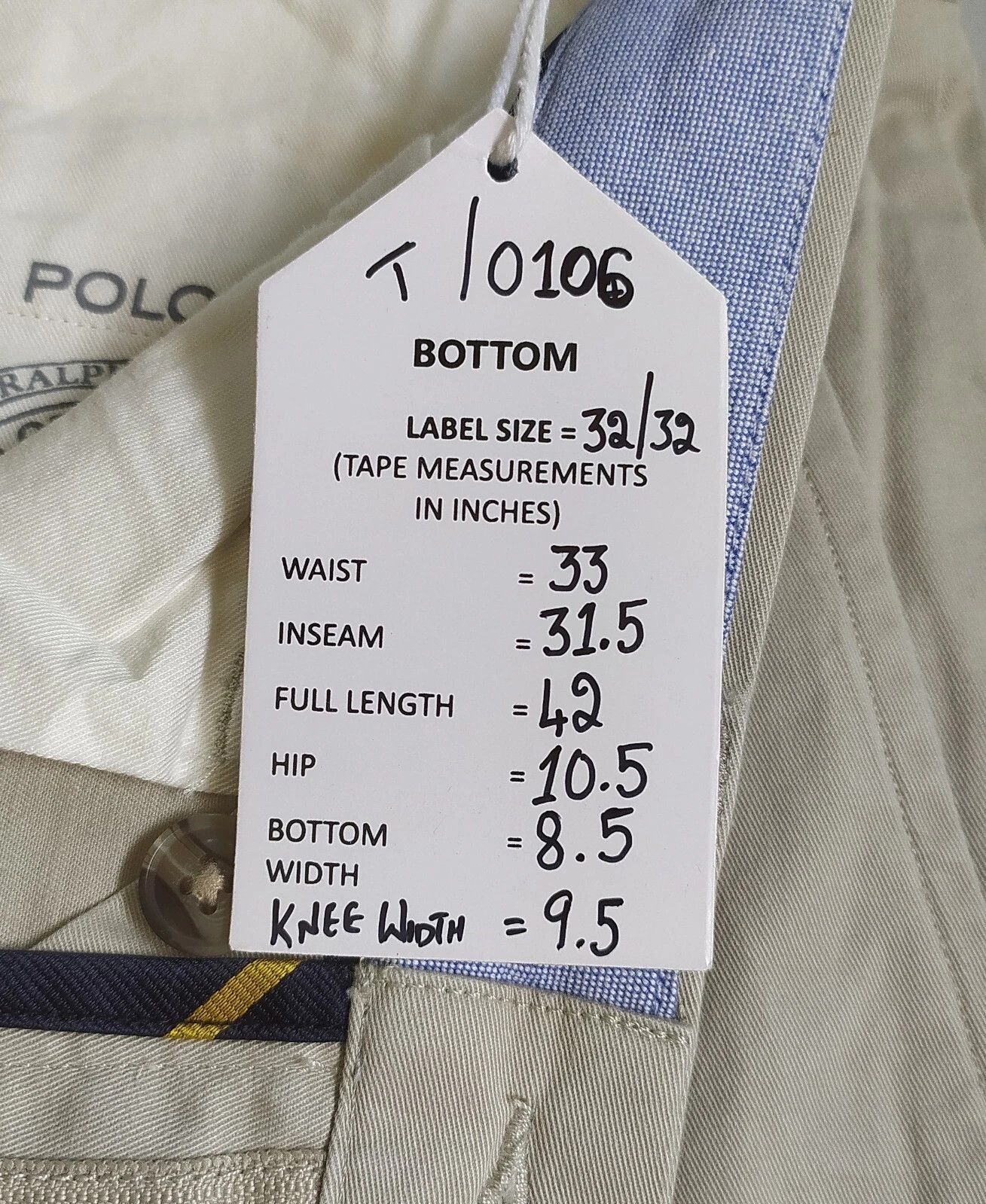 Polo Ralph Lauren Polo Ralph Lauren Stretch Classic Fit Chino Pant T 0106 Size US 32 / EU 48 - 6 Thumbnail
