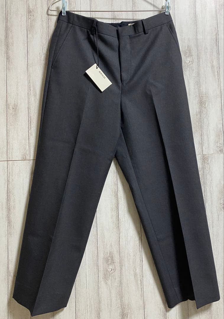 Auralee AURALEE BLUEFACED WOOL SLACKS TOP CHARCOAL 4 Size US 33 - 2 Thumbnail