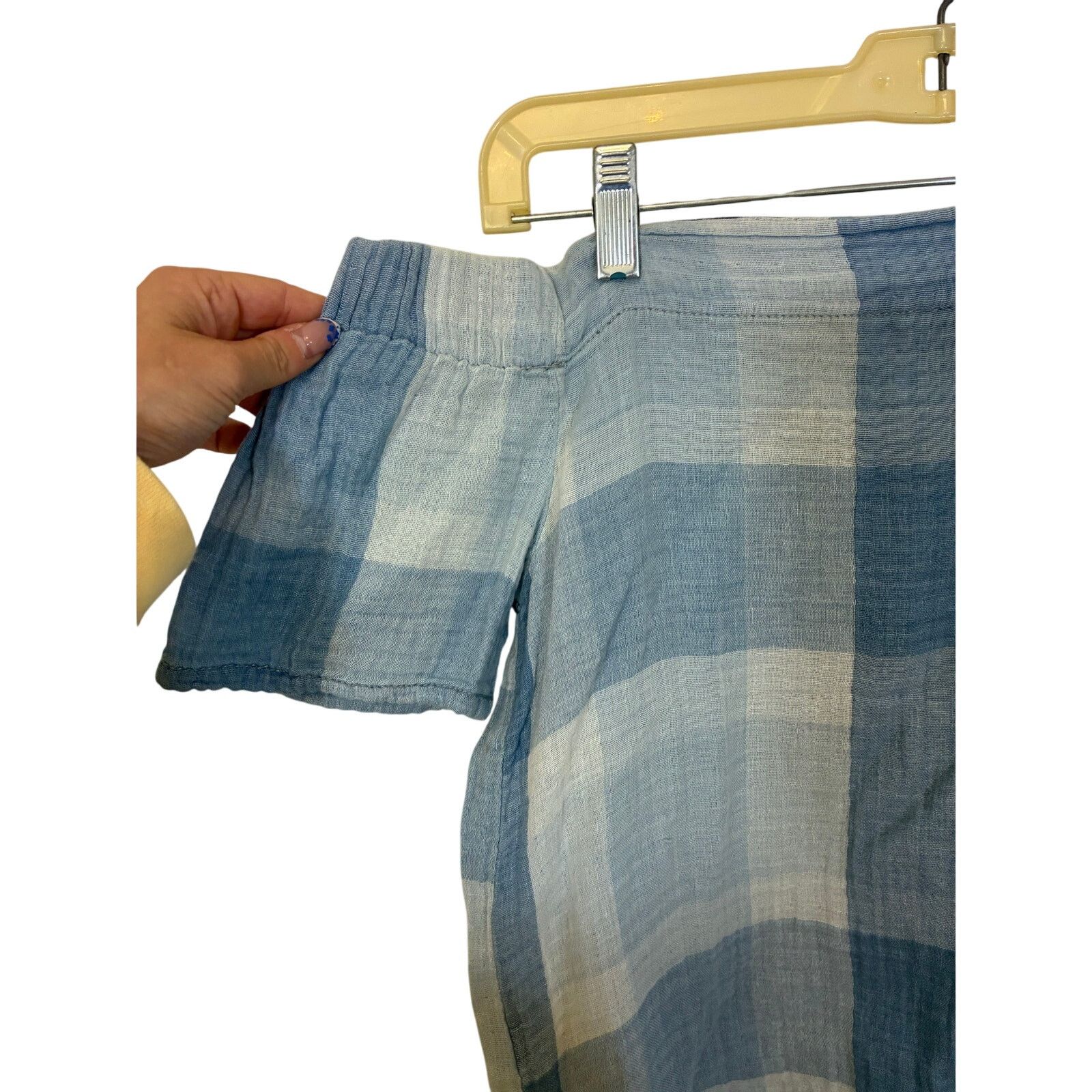 Other Women’s Short Sleeve Plaid Blue Rain Cotton Preppy Minimal Size XS / US 0-2 / IT 36-38 - 6 Thumbnail