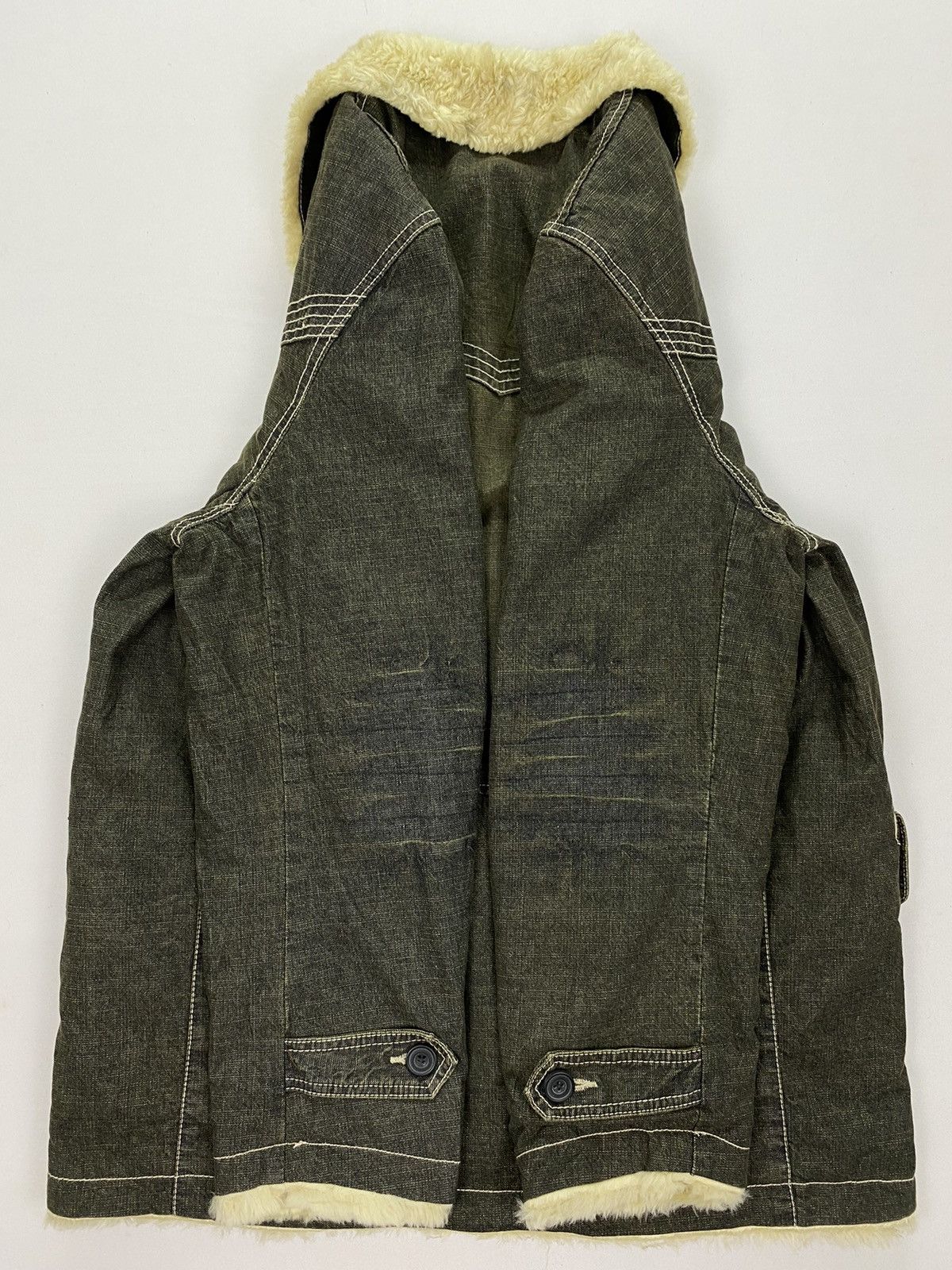 Japanese Brand Allix Design Fur Lined Denim Jacket Size US M / EU 48-50 / 2 - 6 Thumbnail
