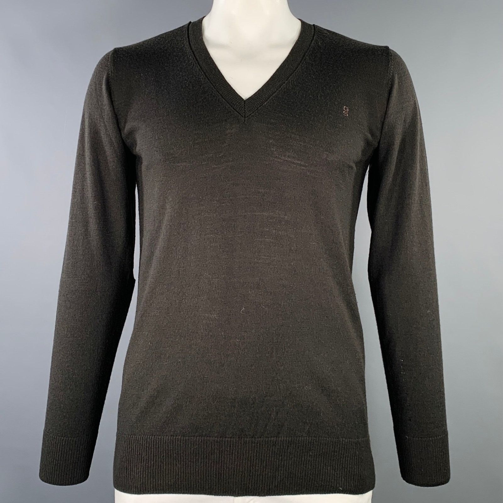 G-Star G-STAR Size XL Brown Merino Wool V-Neck Pullover Size US XL / EU 56 / 4 - 1 Thumbnail