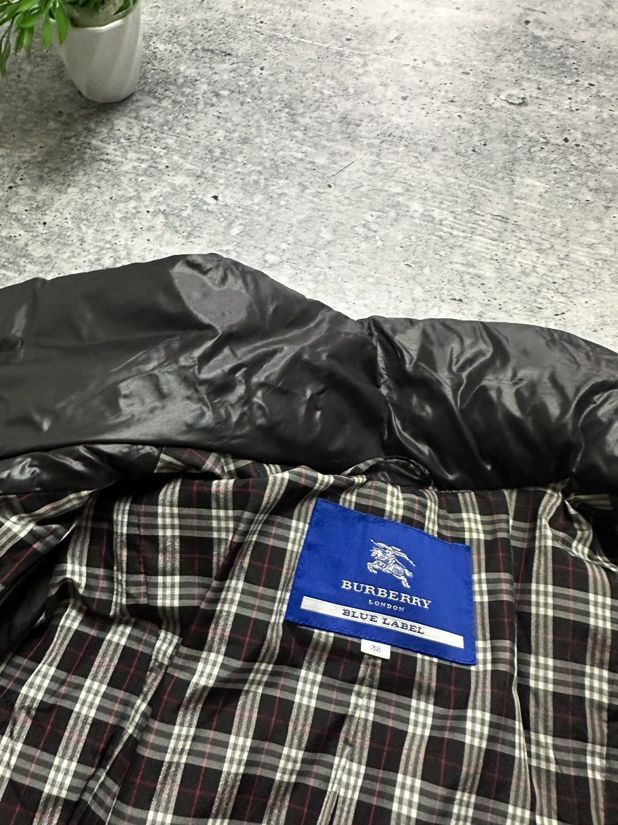 Vintage 90s Burberry Blue Label Down Puffer Japan Jacket