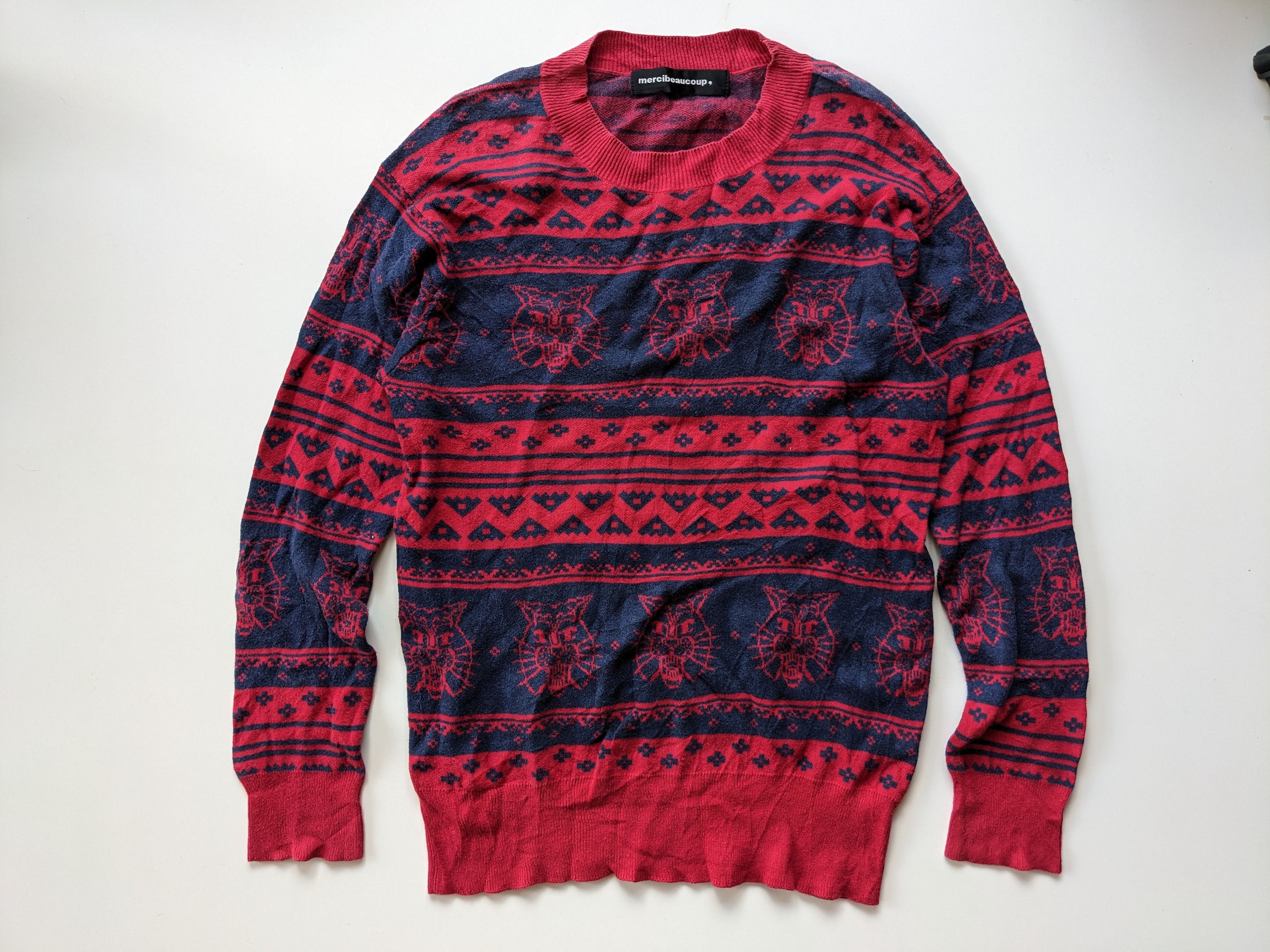 Vintage mercibeaucoup jumper tiger motif