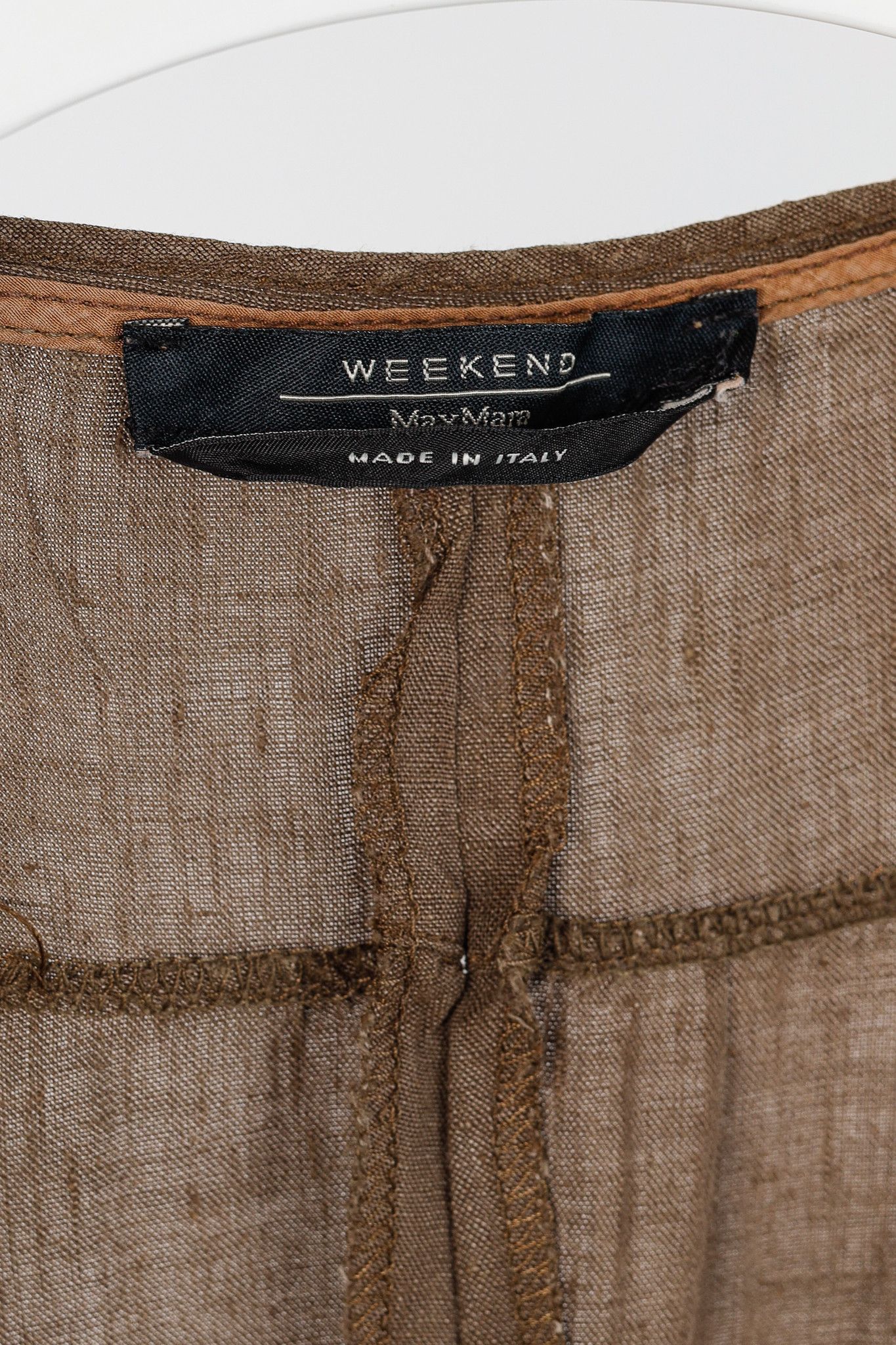 Weekend Max Mara Weekend Max Mara Brown Linen Tank Dress Size M / US 6-8 / IT 42-44 - 4 Thumbnail