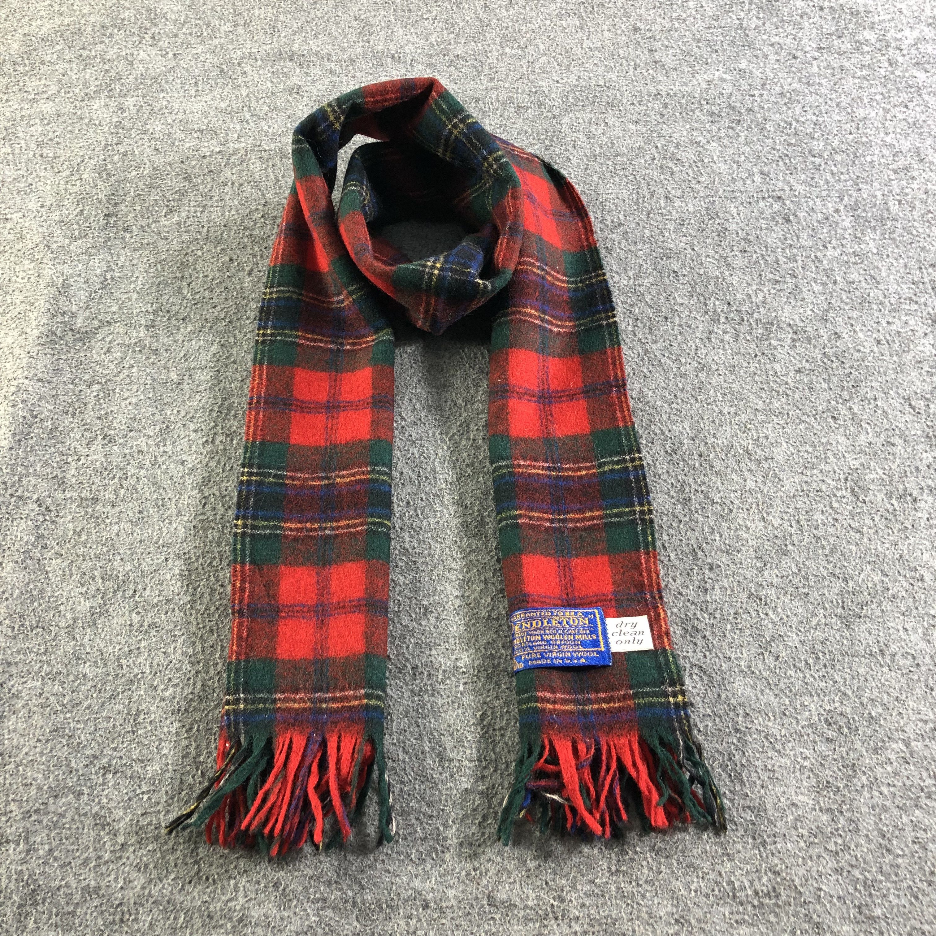 Pendleton Pendleton Tartan Wool Scarf Muffler V1946 Size ONE SIZE - 1 Thumbnail