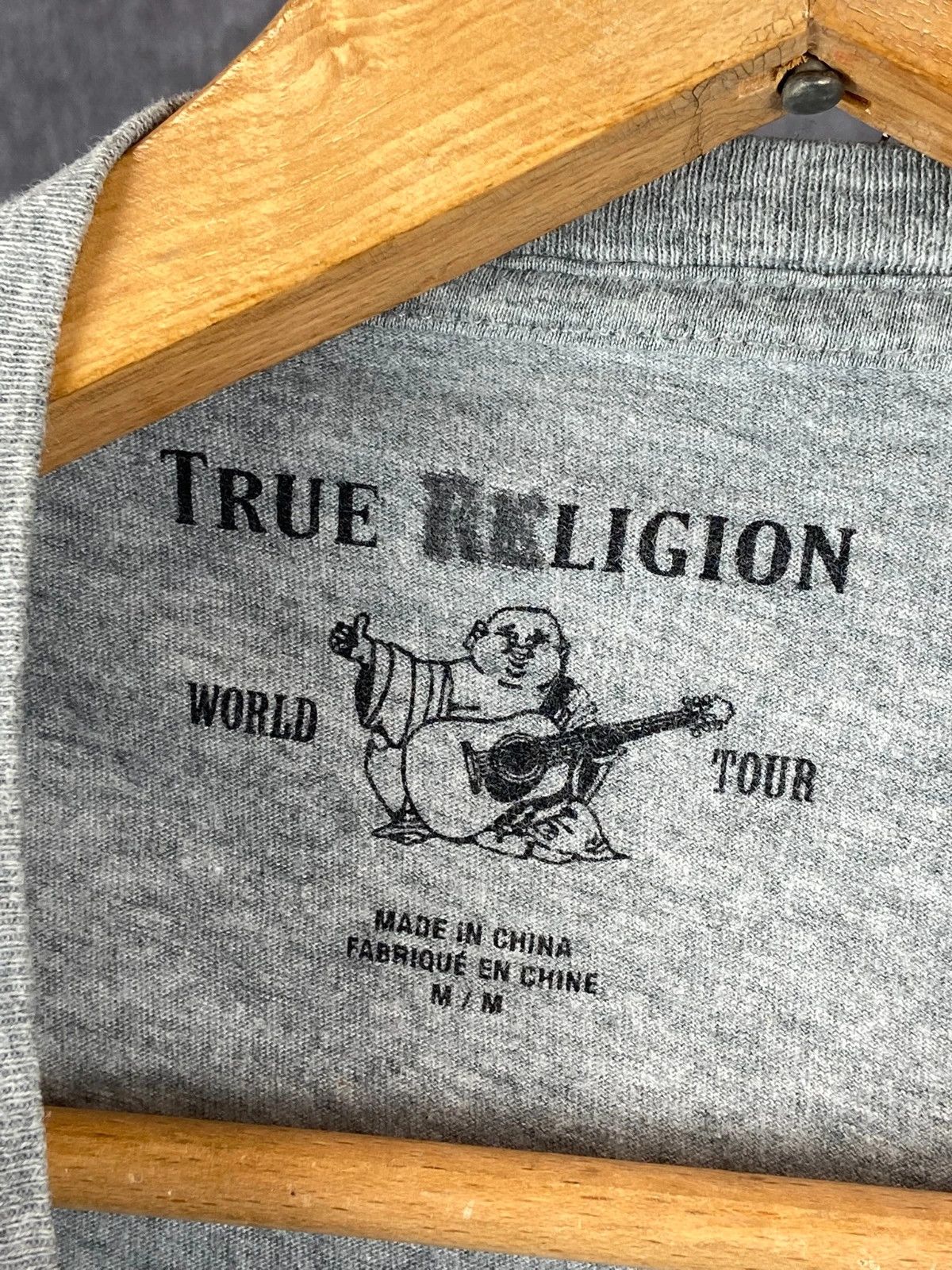 True Religion True Religion Grey Tee / Clean Denim Luxury (M) Size US M / EU 48-50 / 2 - 3 Thumbnail