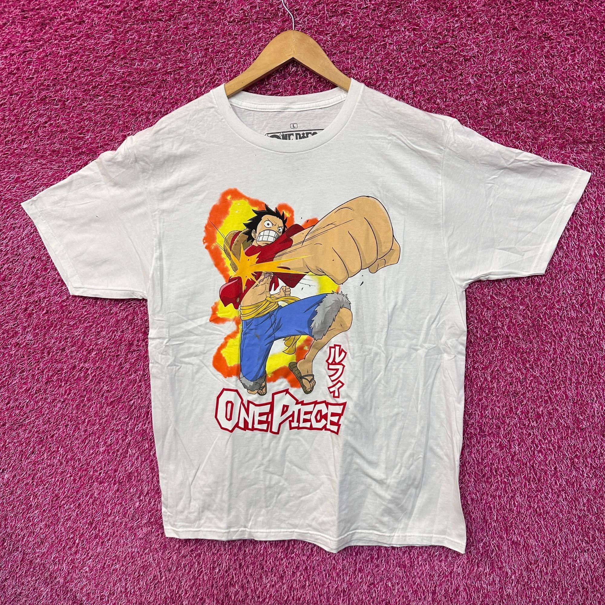One Piece One Piece Luffy D Monke Super Elastic Punch Anime Tee L Size US L / EU 52-54 / 3 - 1 Thumbnail